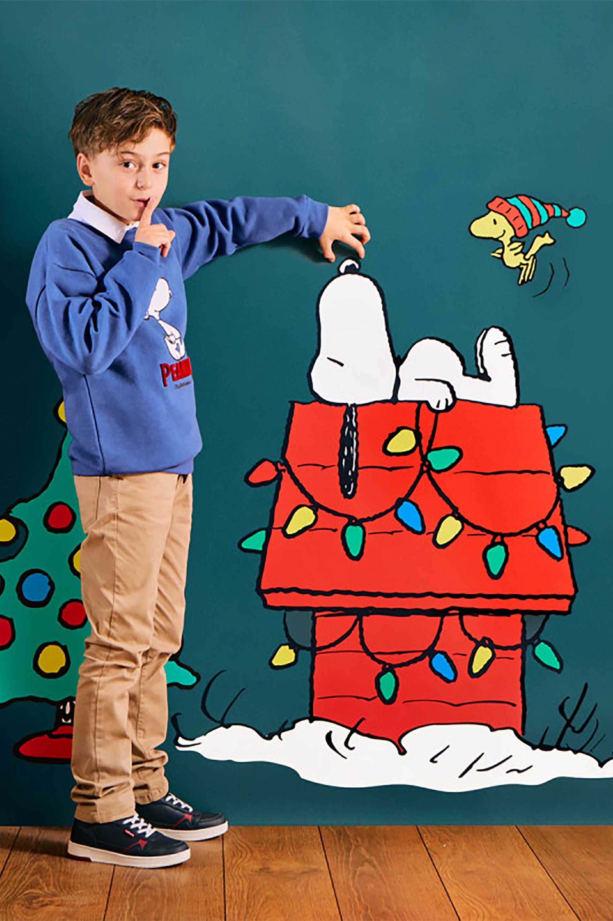 Alouette παιδική μπλούζα φούτερ με print "Snoopy" (18 μηνών-8 ετών) - 00321197 Μπλε Ραφ