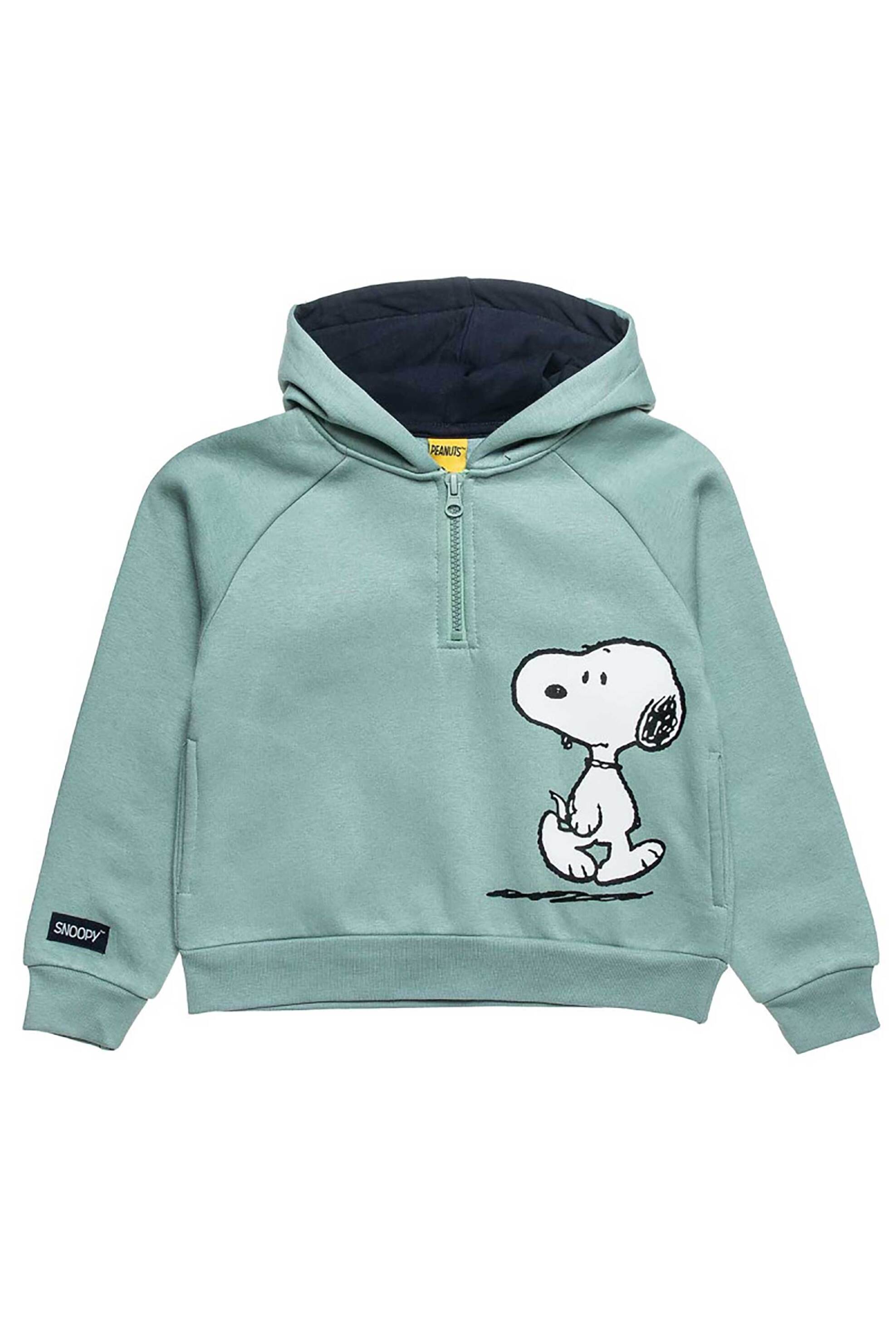 Alouette παιδική μπλούζα φούτερ με print "Snoopy" (18 μηνών-8 ετών) - 00321185 Πράσινο Μέντας