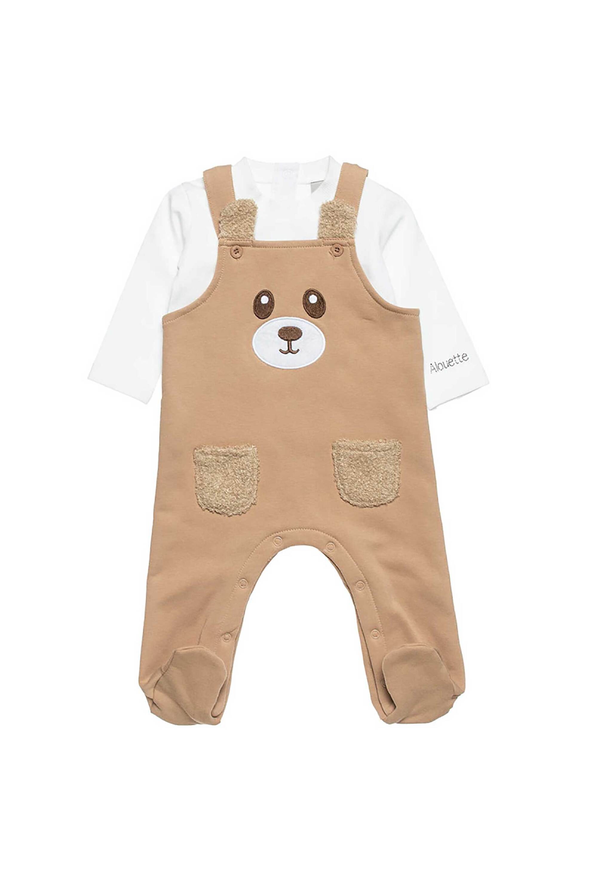 Alouette βρεφικό σετ σαλοπέτα και μπλούζα "Tender Comforts" (1 - 12 μηνών) - 00470942 Μπεζ