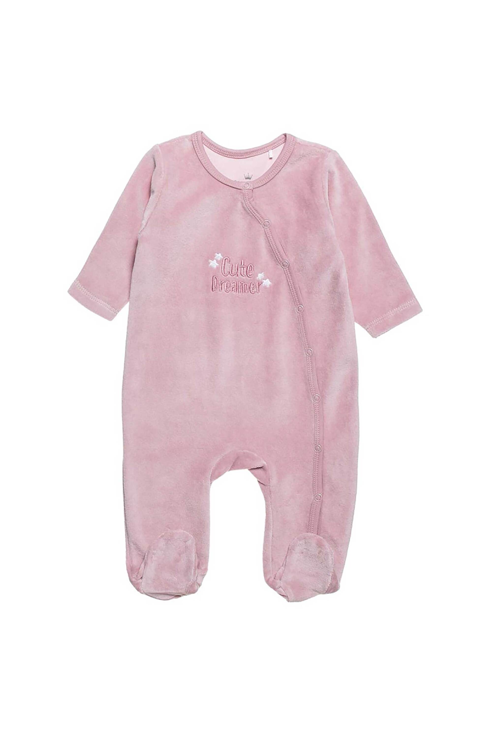 Alouette βρεφικό φορμάκι με lettering (1-12 μηνών) - 00481334 Ροζ