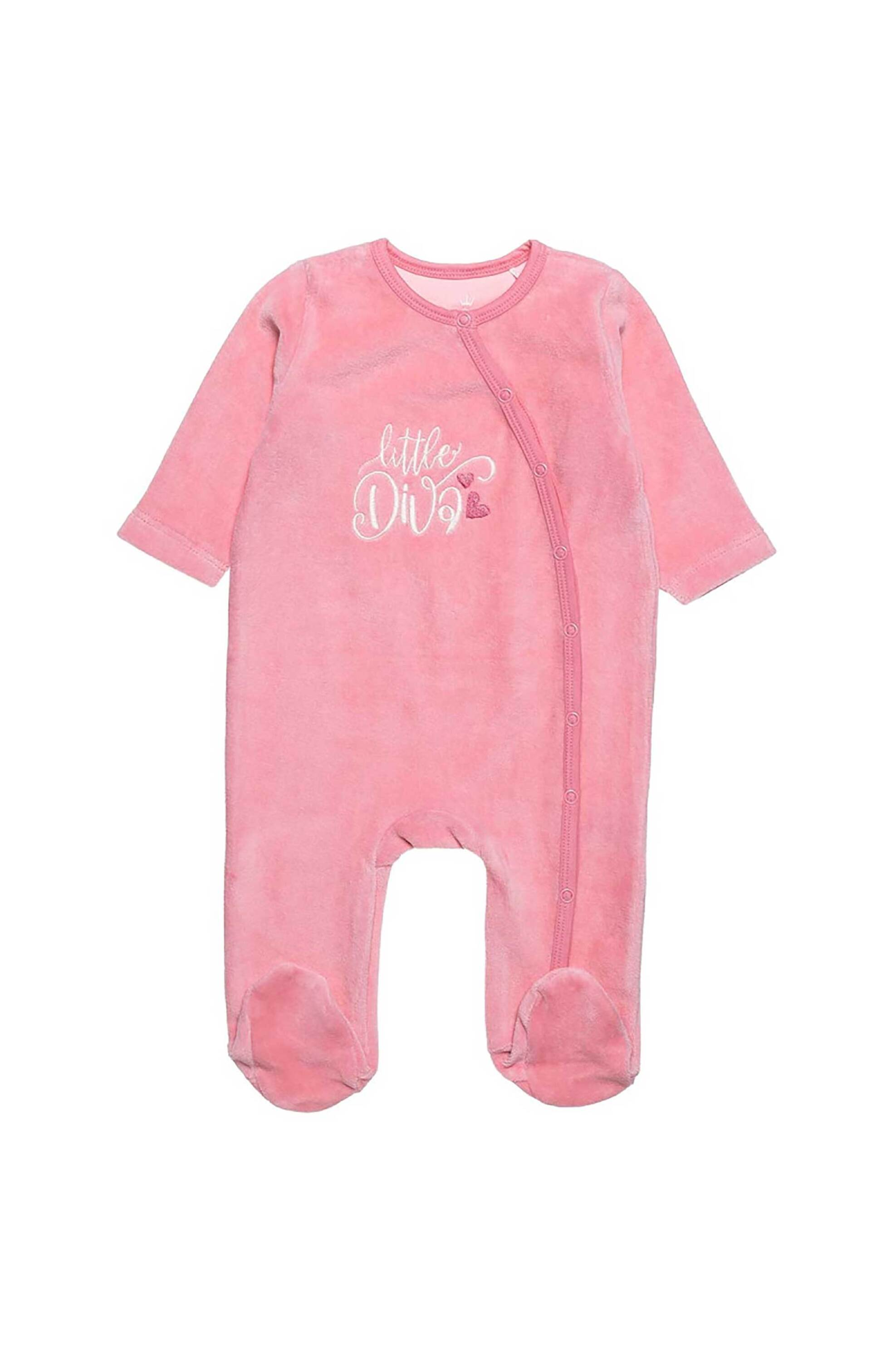 Alouette βρεφικό φορμάκι με lettering (1-12 μηνών) - 00481335 Ροζ