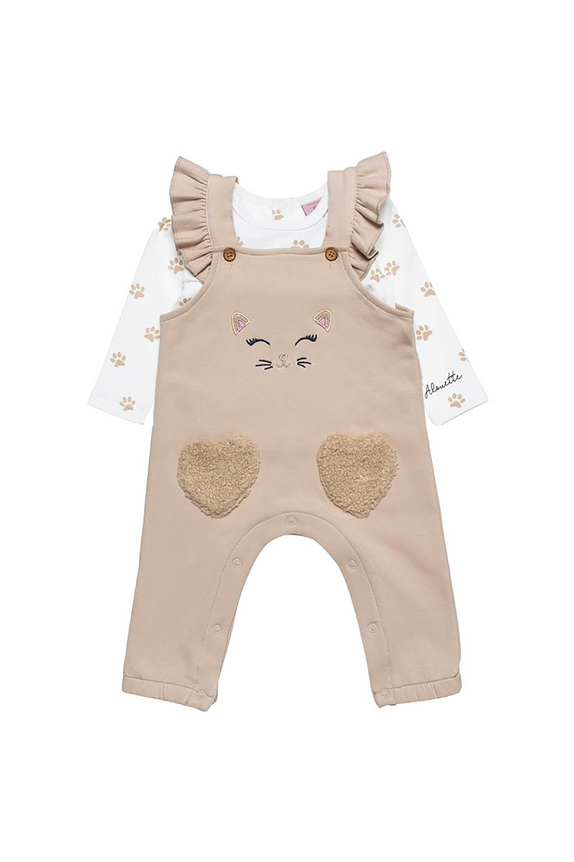 Alouette βρεφικό σετ σαλοπέτα και μπλούζα "Tender Comforts" (3 - 18 μηνών) - 00470947 Ροζ