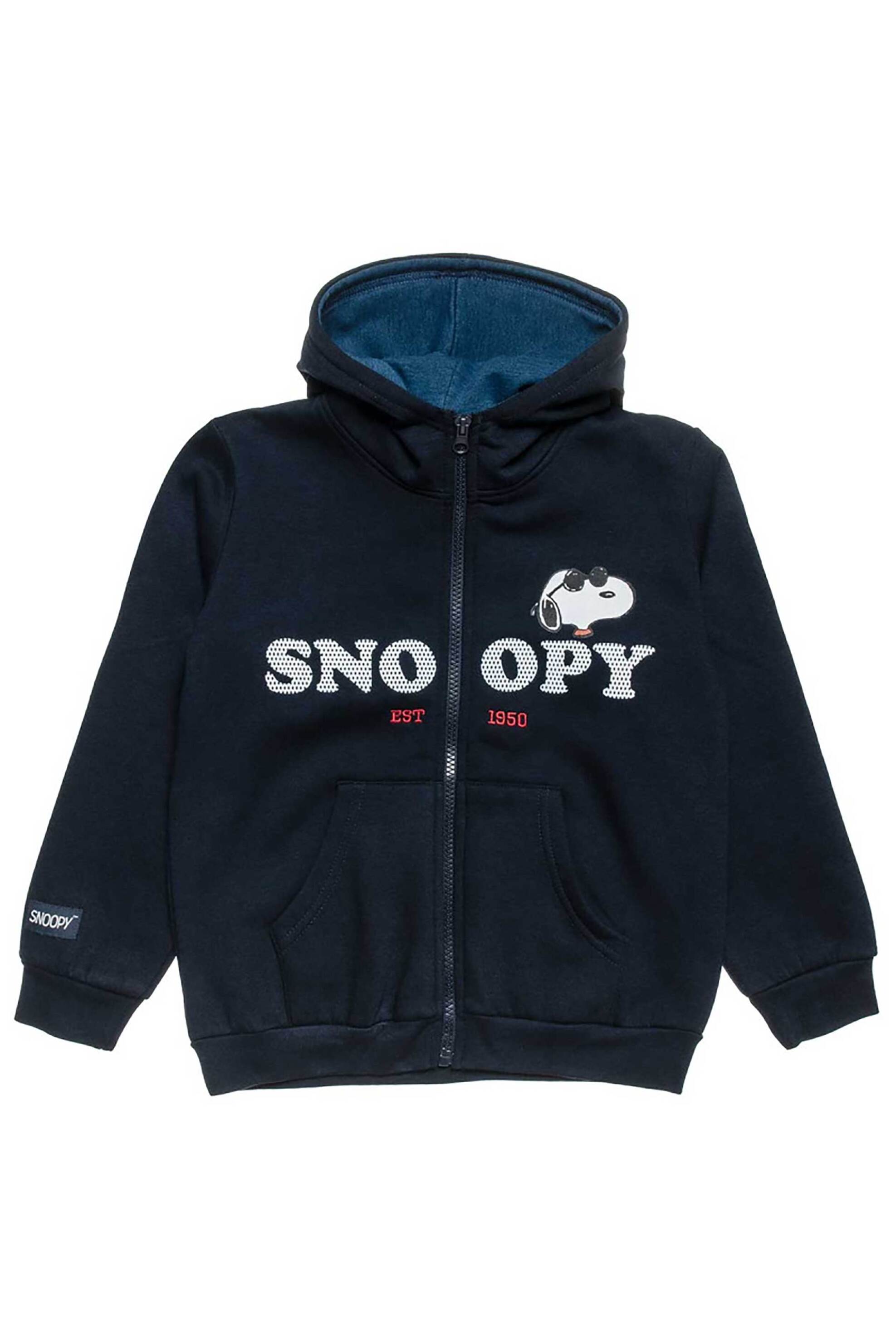 Alouette παιδική ζακέτα φούτερ με κουκούλα "Snoopy" (12 μηνών-8 ετών) - 00360283 Σκούρο Μπλε
