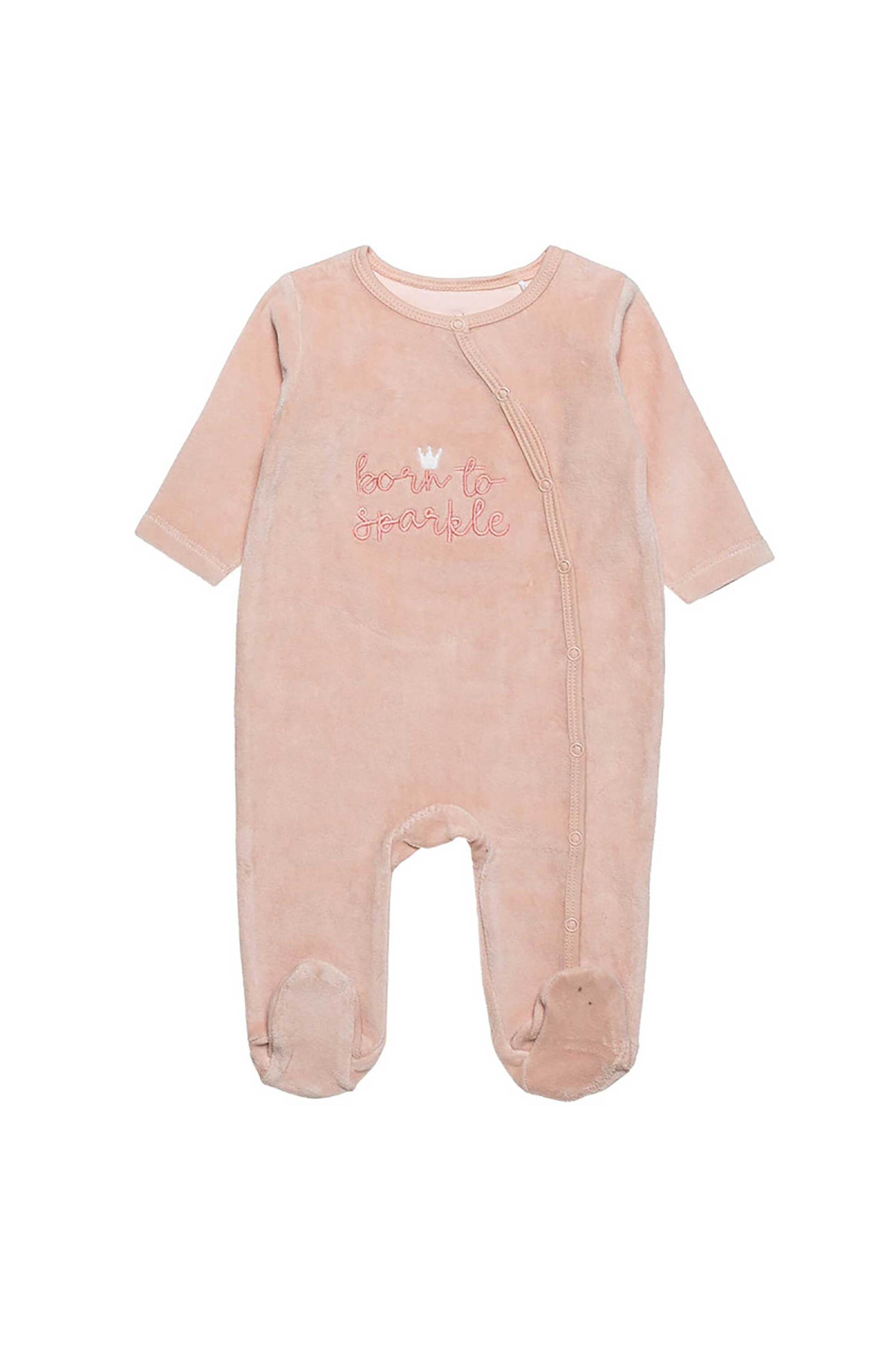 Alouette βρεφικό φορμάκι με lettering (1-12 μηνών) - 00481333 Ροζ