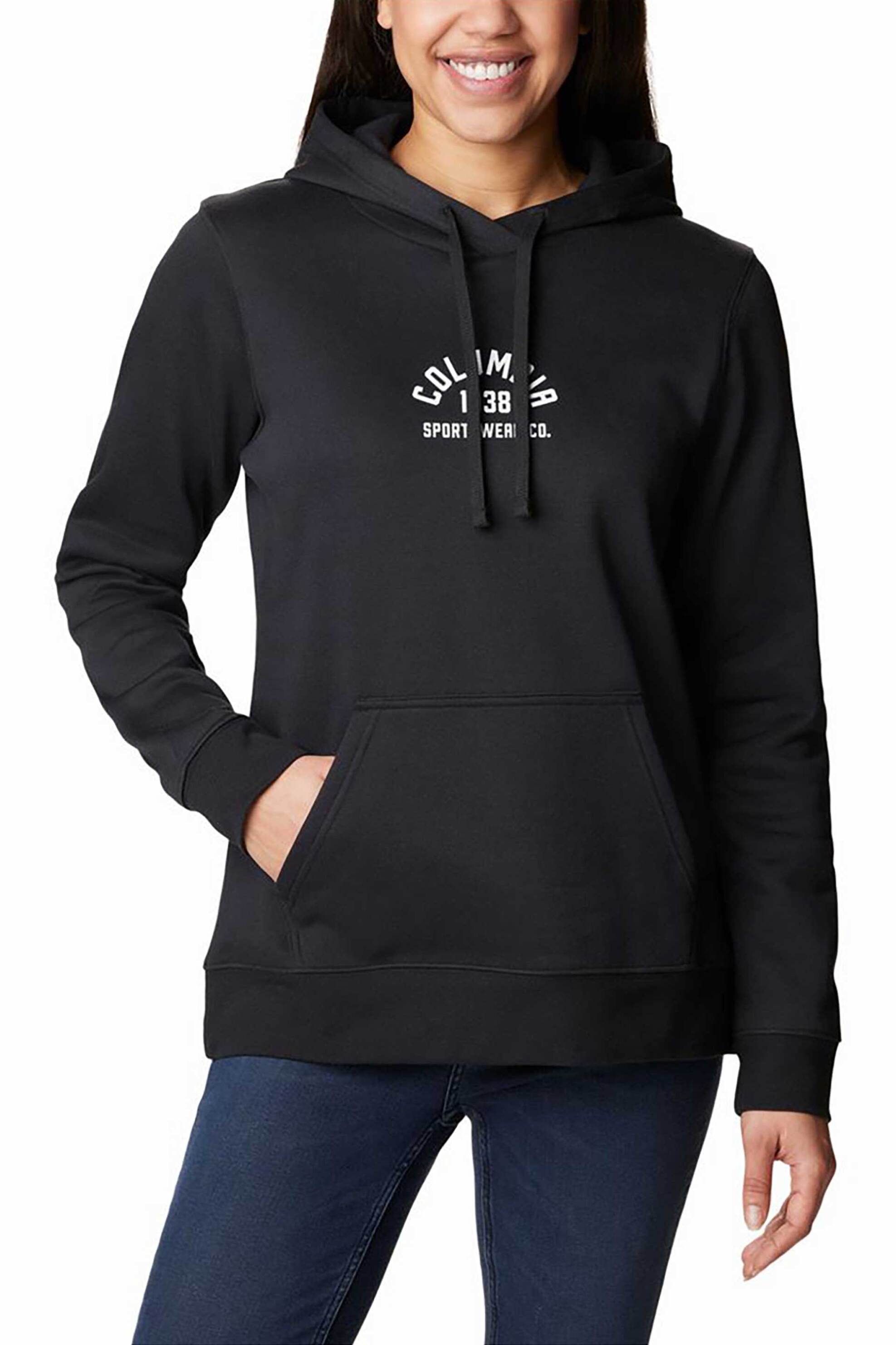 COLUMBIA Columbia γυναικεία μπλούζα φούτερ με κουκούλα "Columbia Trek™ Graphic" - 1959881A017M Μαύρο