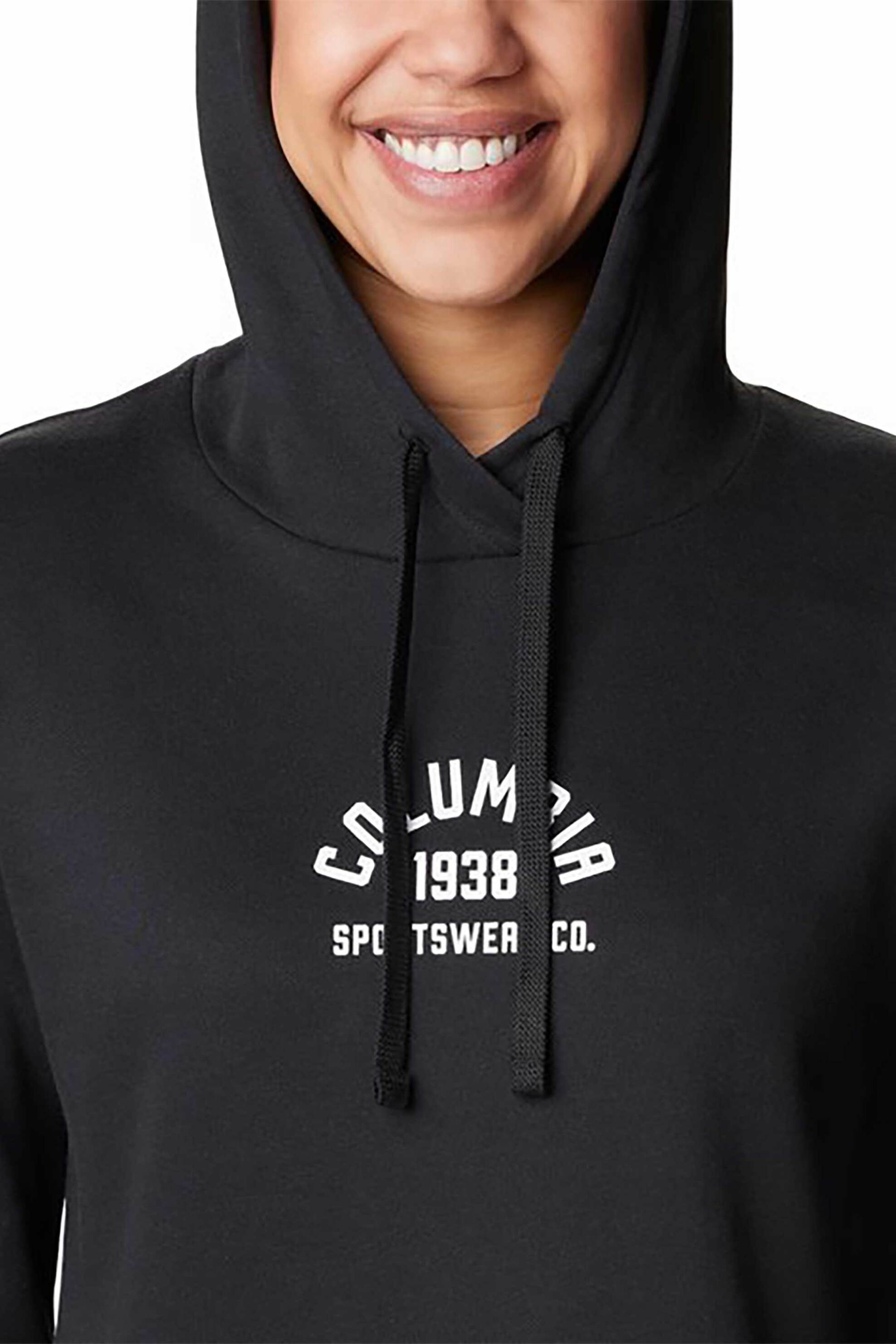 Columbia γυναικεία μπλούζα φούτερ με κουκούλα "Columbia Trek™ Graphic" - 1959881A017M Μαύρο φωτογραφία