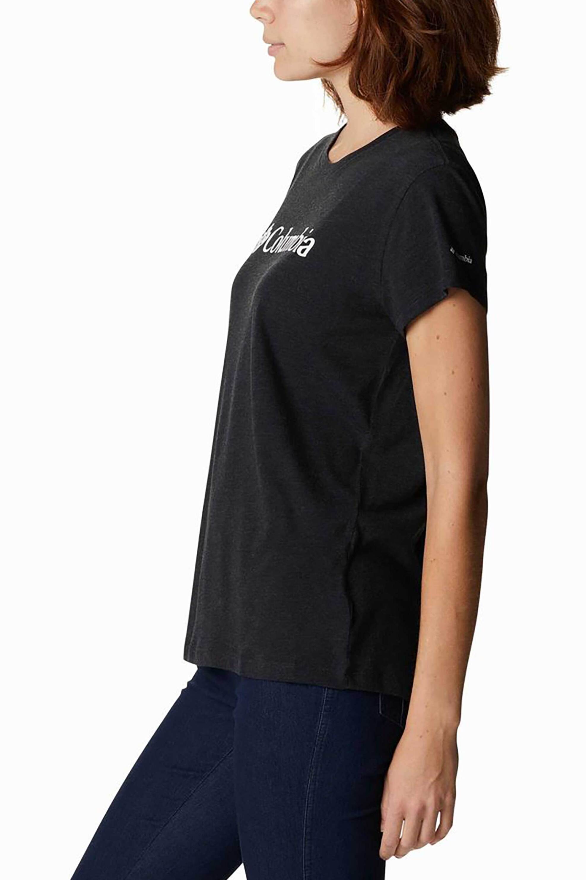Columbia γυναικείο T-shirt μονόχρωμο με contrast logo prints "Columbia Trek™" - 1992134014M Μαύρο φωτογραφία