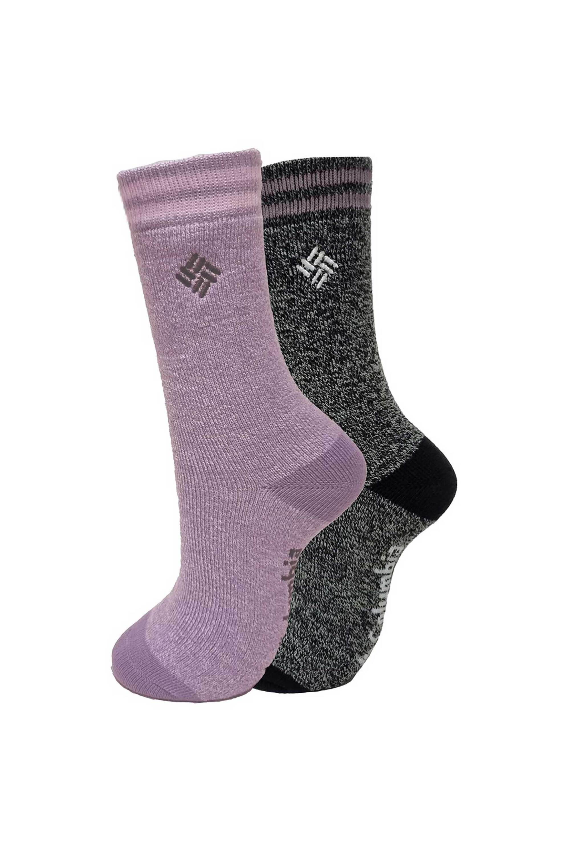 Columbia σετ γυναικείες μακριές κάλτσες "Lifestyle Thermal" (2 ζευγάρια) - C1176WMin-BkM Λιλά