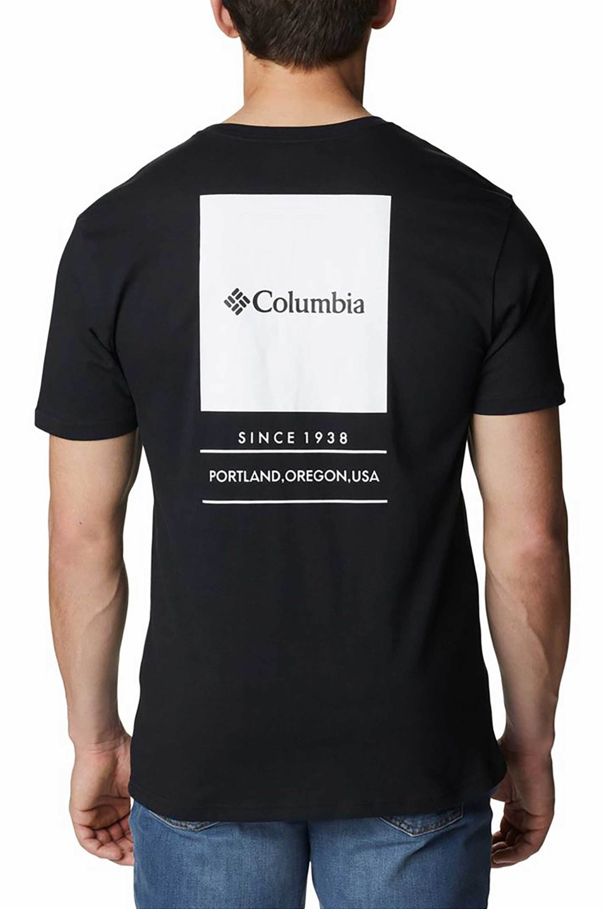 Columbia Ανδρικό T-Shirt Barton Springs Ss Graphic - 2058331010L Μαύρο