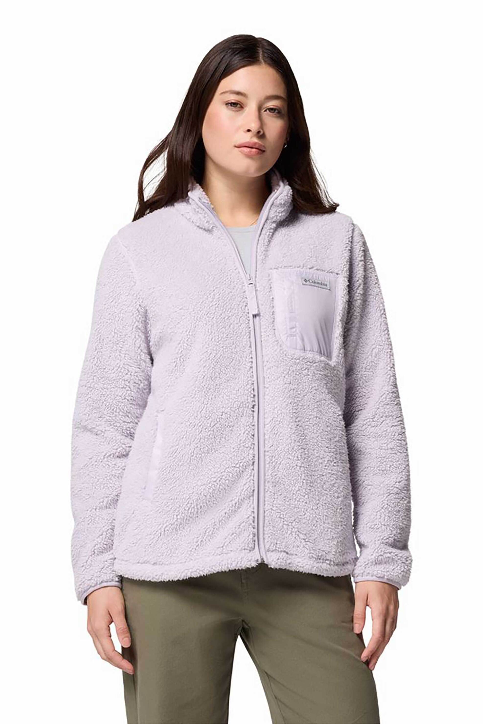 Γυναικείες ζακέτες φούτερ με γιακά σε λιλα