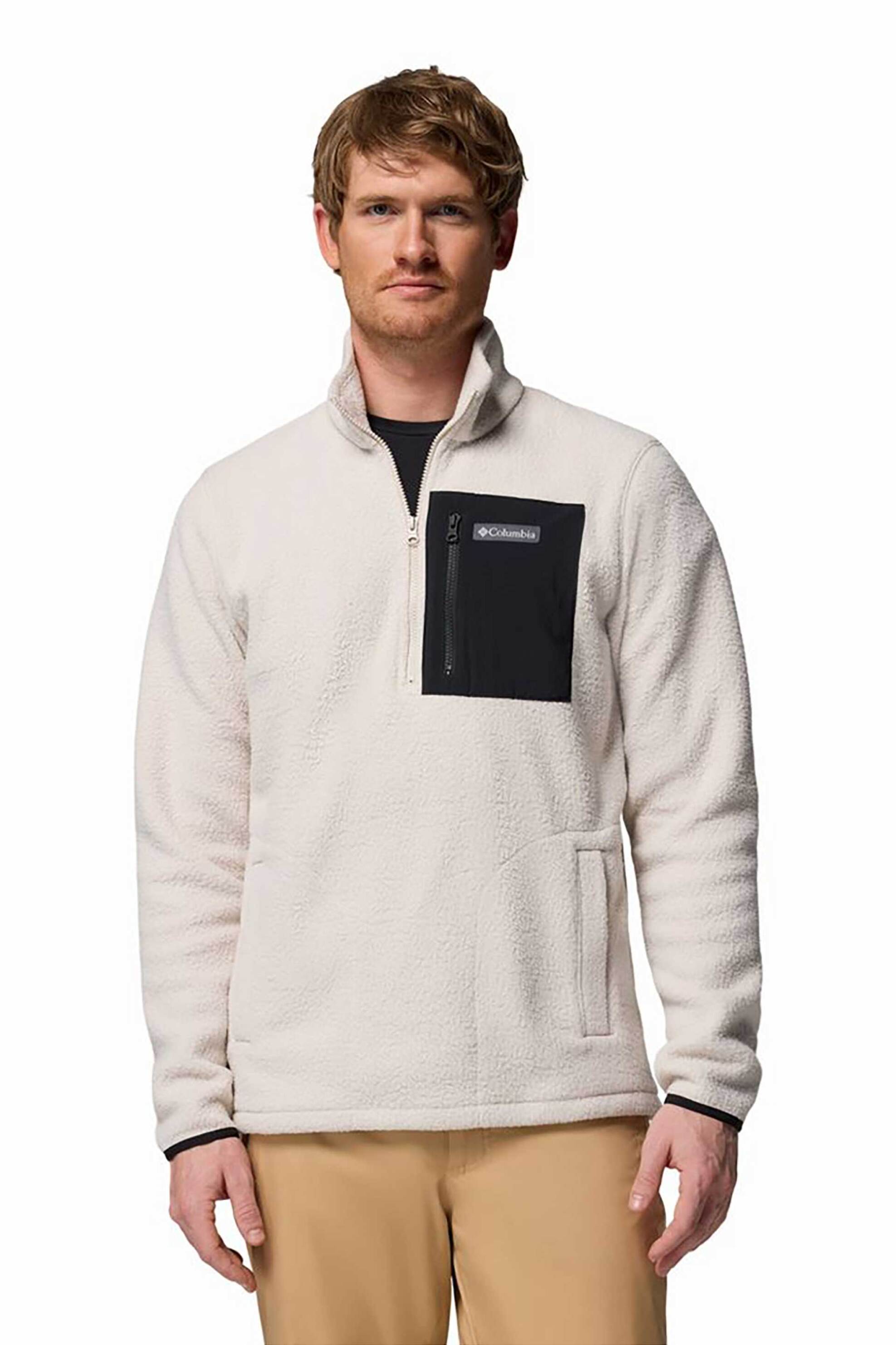 Columbia ανδρική μπλούζα fleece "Jasper Ridge™ Pebbled" - 2142411010L Εκρού