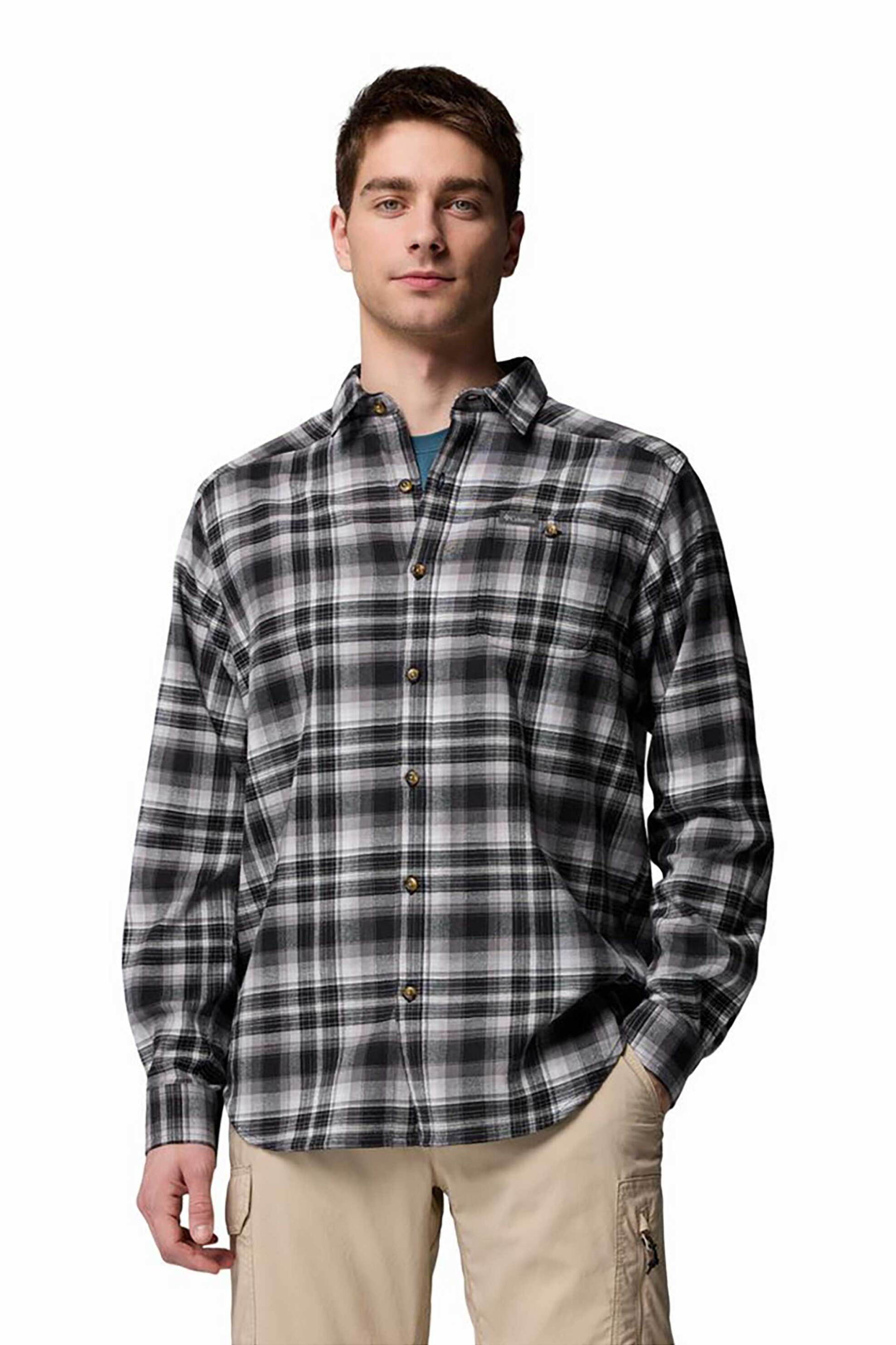 Columbia ανδρικό πουκάμισο flannel "Cornell Woods™" - 1617951009L Μαύρο
