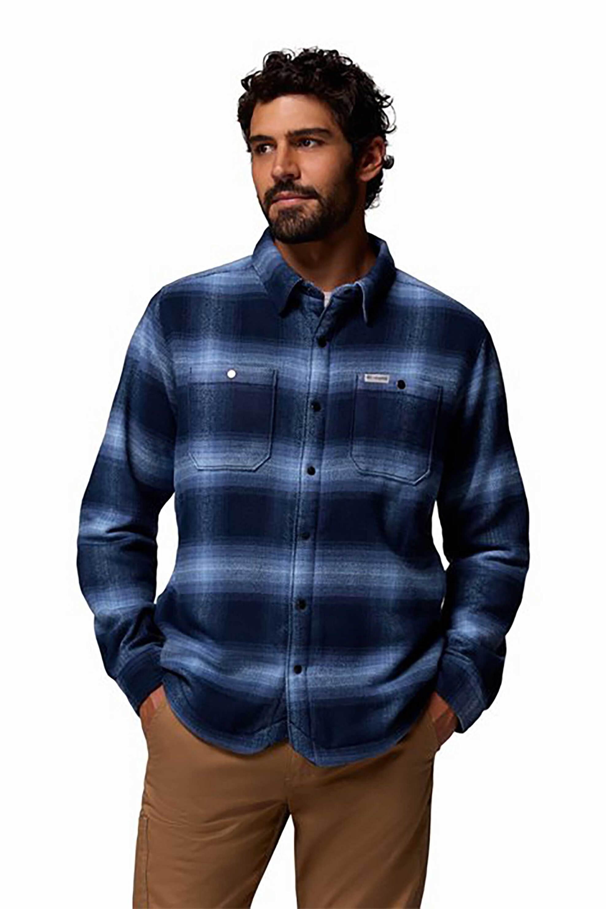Columbia ανδρικό overshirt καρό "Windward™ II" - 2054771464L Μπλε Σκούρο