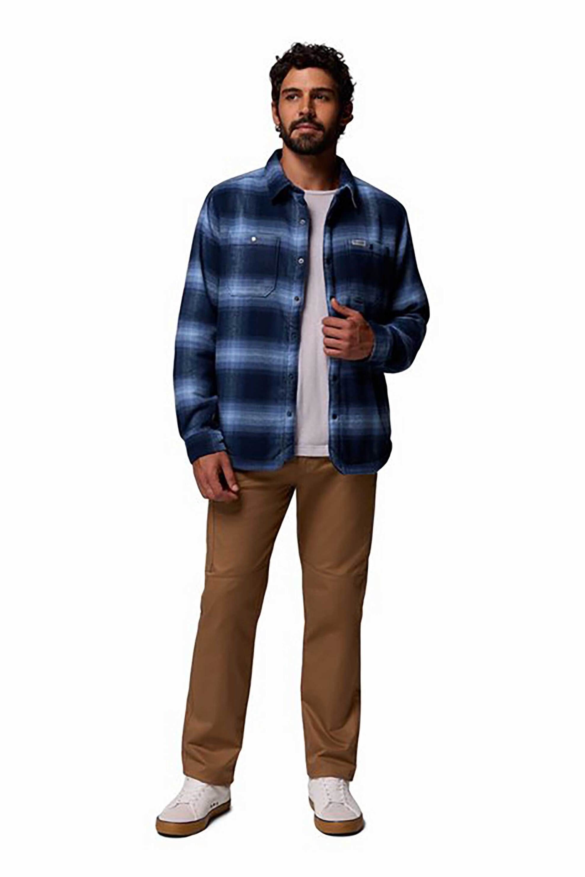 Columbia ανδρικό overshirt καρό "Windward™ II" - 2054771464L Μπλε Σκούρο φωτογραφία