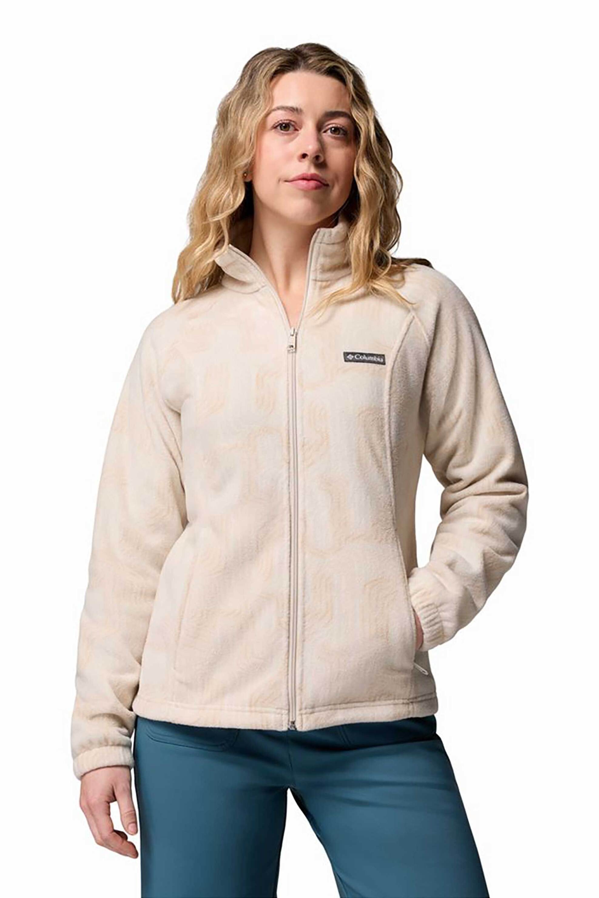 Columbia γυναικεία ζακέτα fleece "Benton Springs™ Printed" - 2021771276XL Εκρού