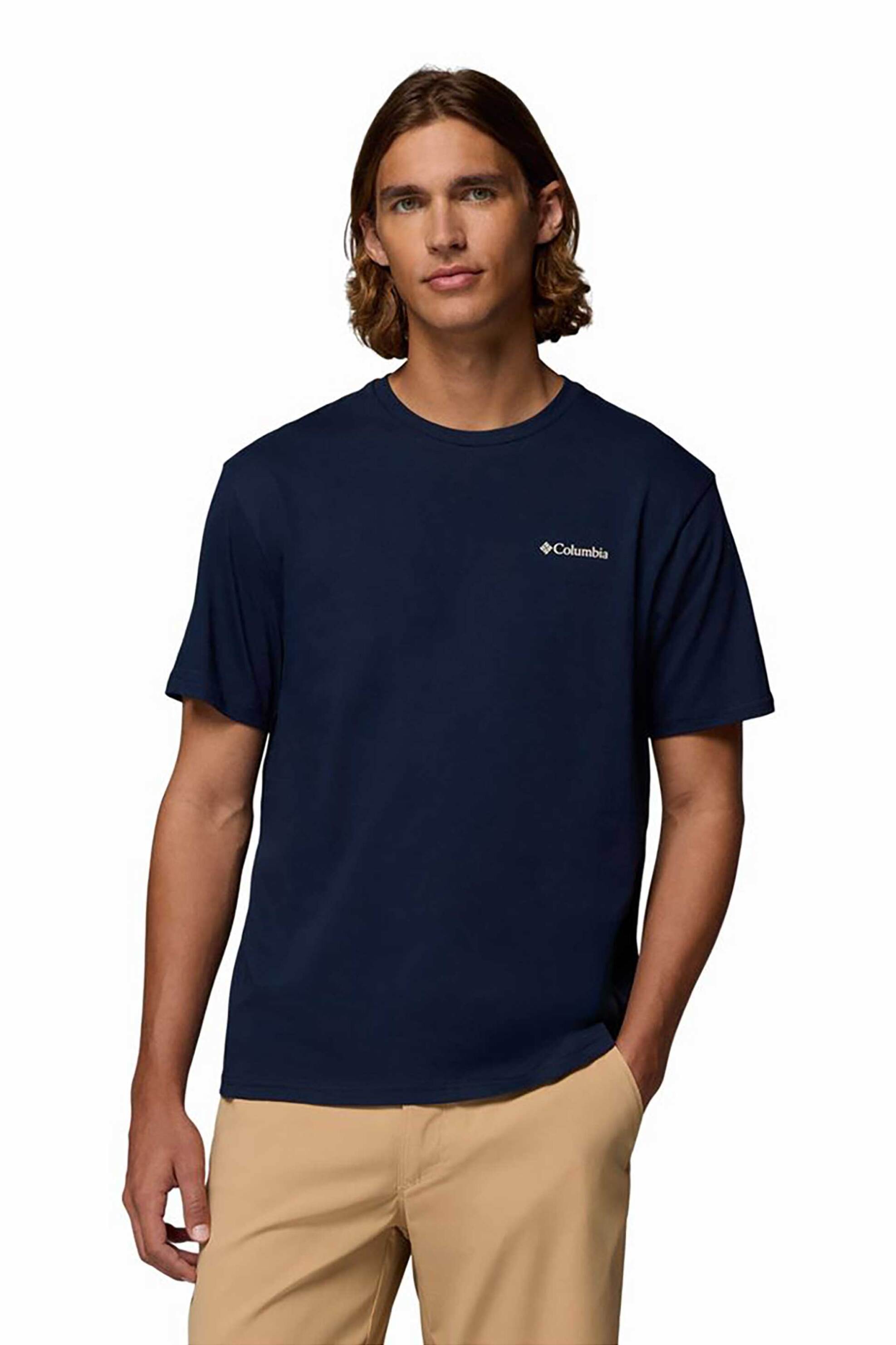Columbia ανδρικό T-shirt "Barton Springs™ SS Graphic" - 2058331010L Μπλε Σκούρο