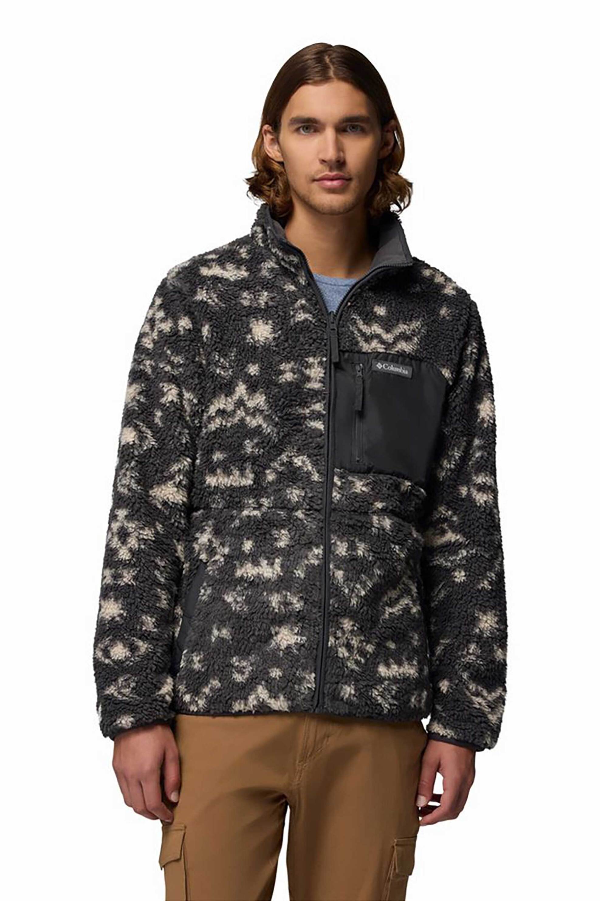 Columbia ανδρική ζακέτα fleece διπλής όψης "Winter Pass™" - 2135651011L Γκρι Σκούρο