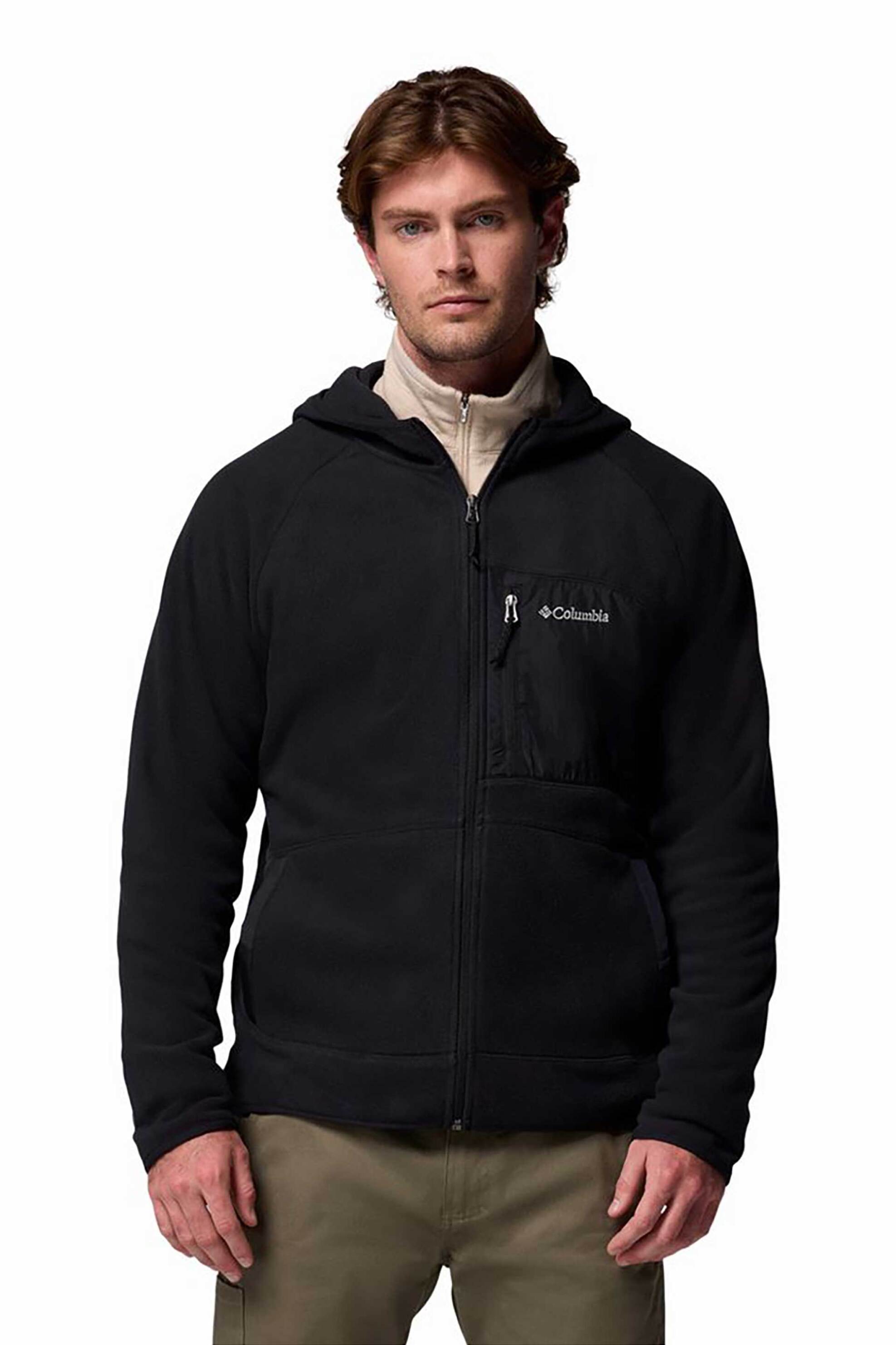 Columbia ανδρική ζακέτα fleece με κουκούλα "Fast Trek™ Overlay" - 2135701010L Μαύρο