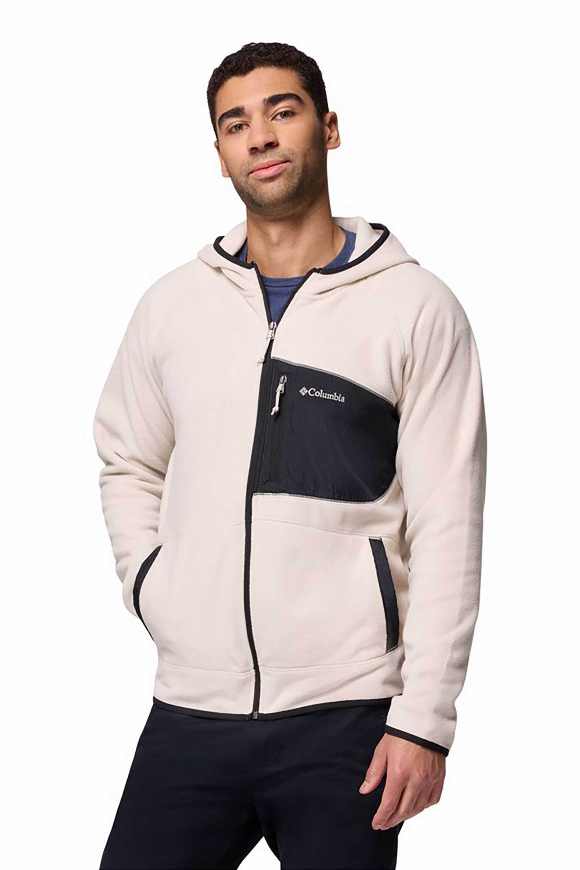 Fleece φούτερ ανδρικά columbia σε εκρου