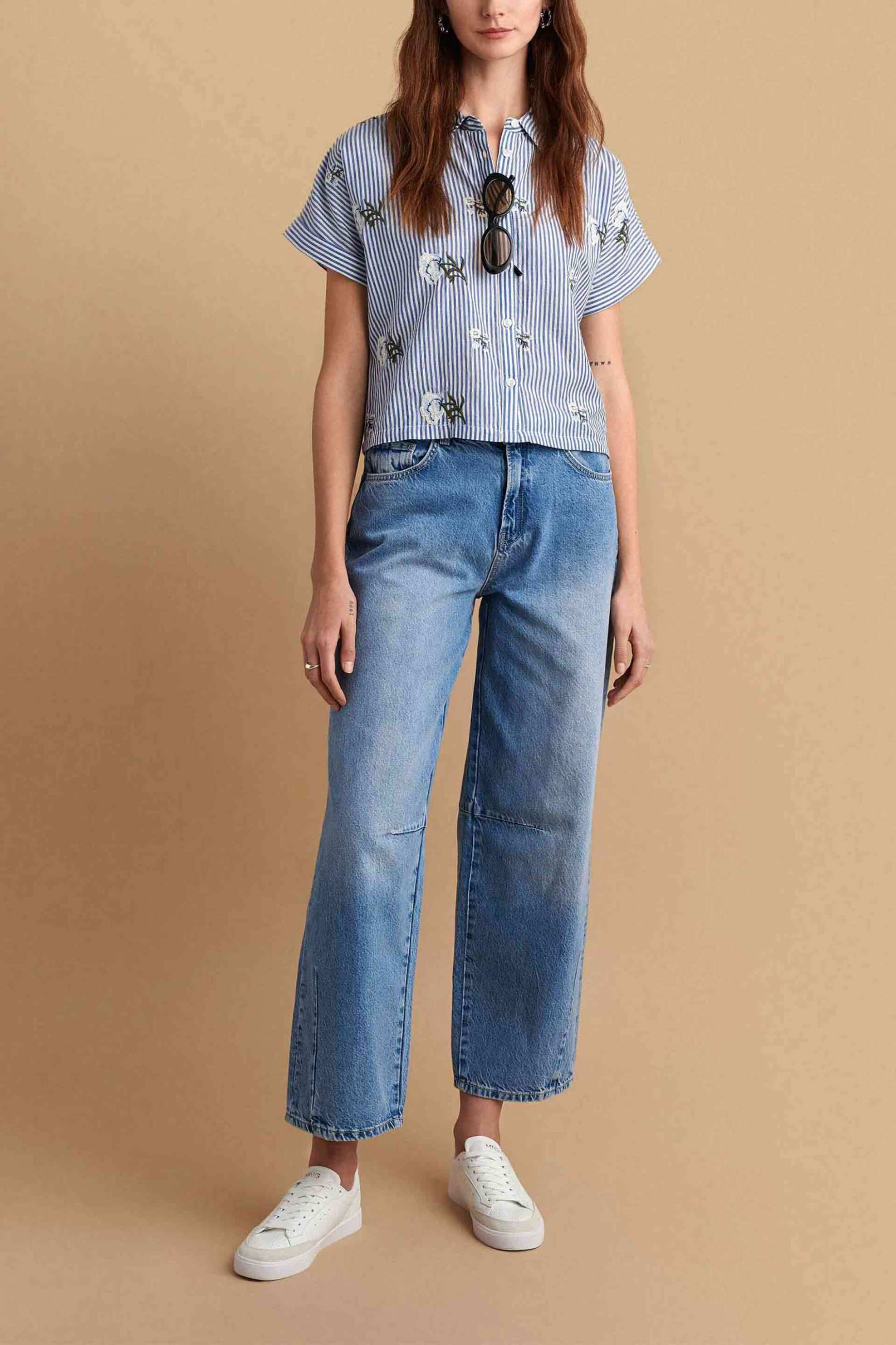  Attrattivo γυναικείο τζιν παντελόνι Barrel Fit - 9920599 Denim Blue 2025