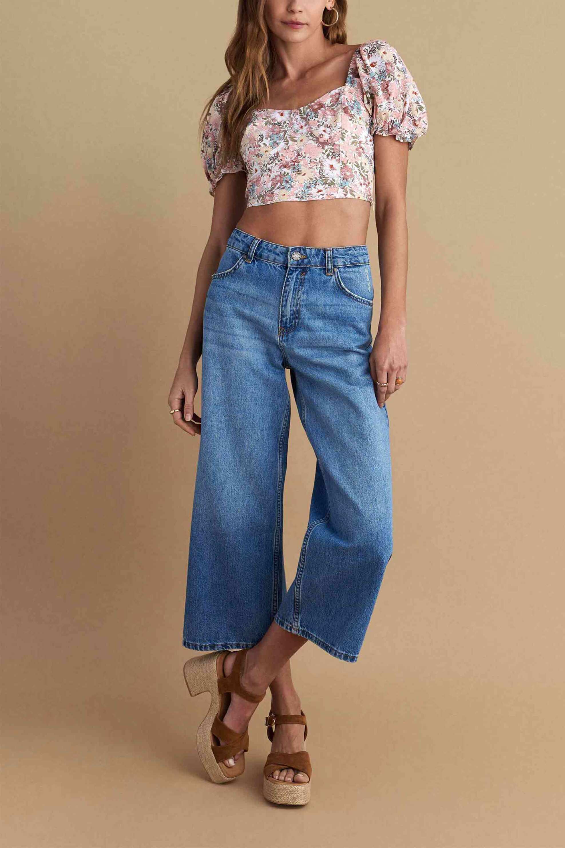  Attrattivo γυναικείο παντελόνι τζιν cropped straight - 9920603 Μπλε Σκούρο 2025
