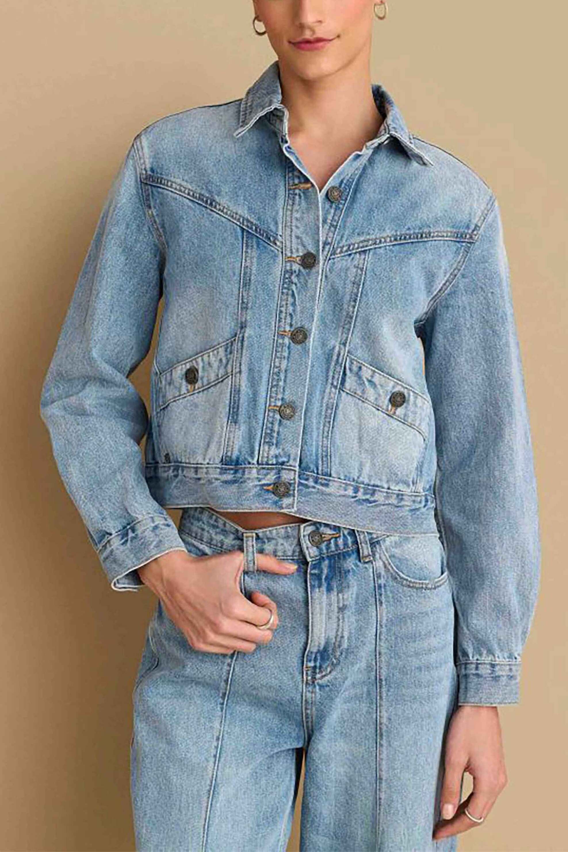 Attrattivo γυναικείο denim jacket - 9920552 Denim Blue Ανοιχτό φωτογραφία
