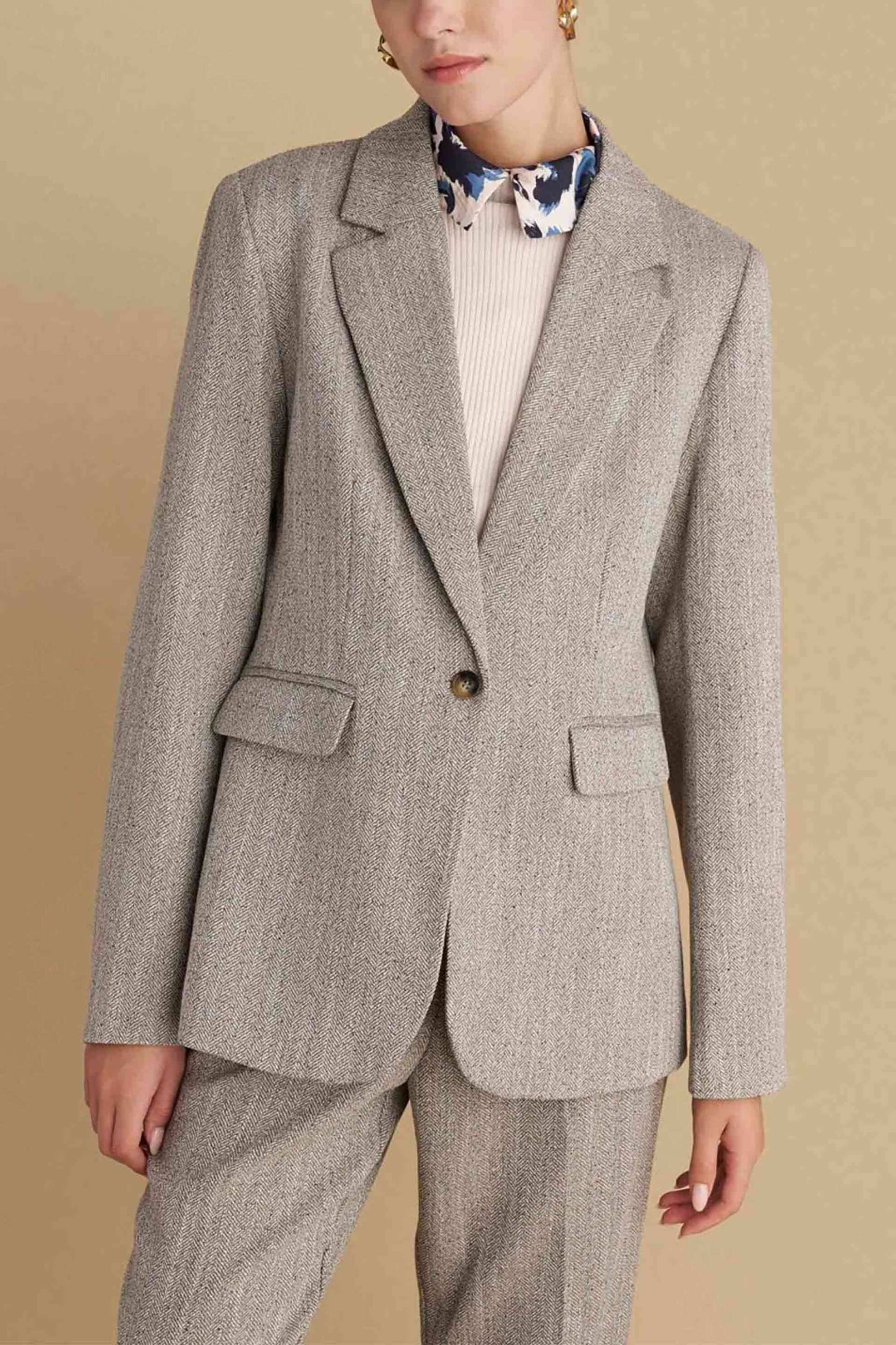 ATTRATTIVO Attrativo γυναικείο σακάκι μονόχρωμο - 9921574 Μπεζ