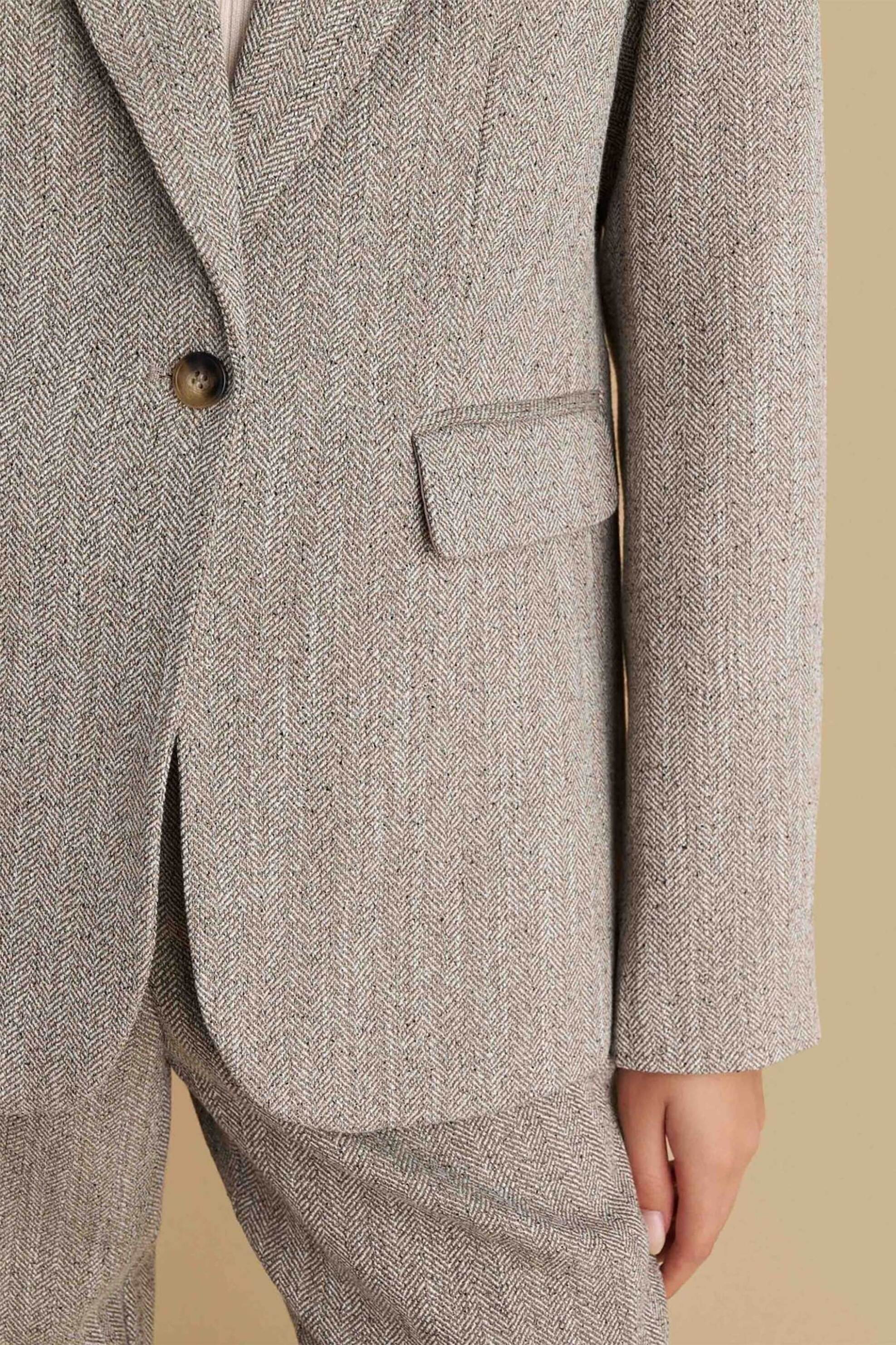 Attrativo γυναικείο σακάκι μονόχρωμο - 9921574 Μπεζ φωτογραφία