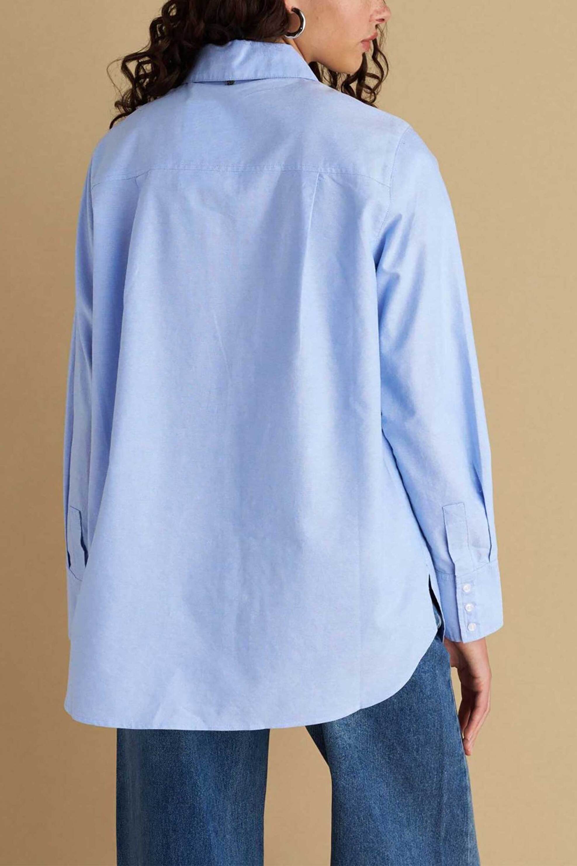 Attrativo γυναικείο πουκάμισο μονόχρωμο - 9922227 Μπλε Ανοιχτό φωτογραφία
