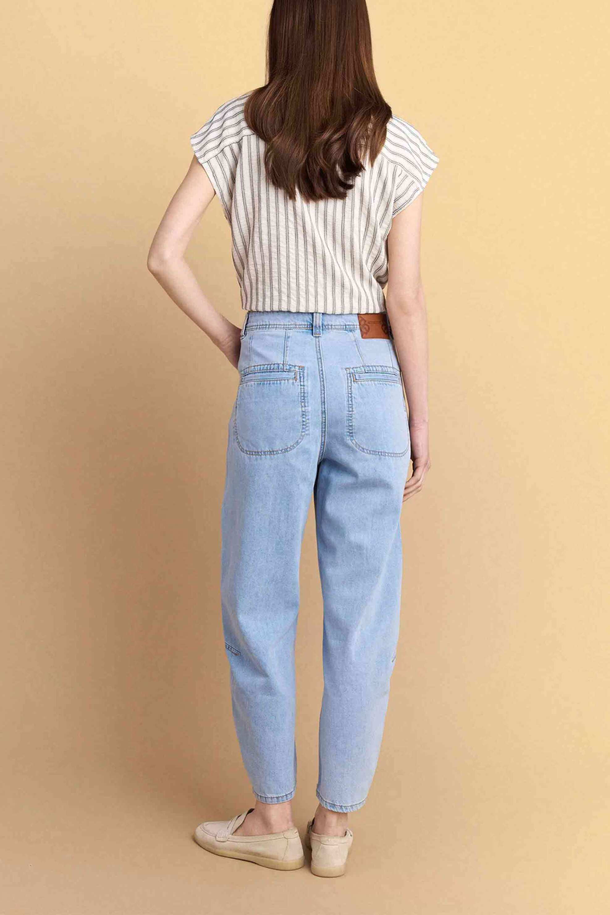 Attrativo Γυναικείο Τζιν Παντελόνι Barrel Leg - 9922951 Denim Blue Ανοιχτό