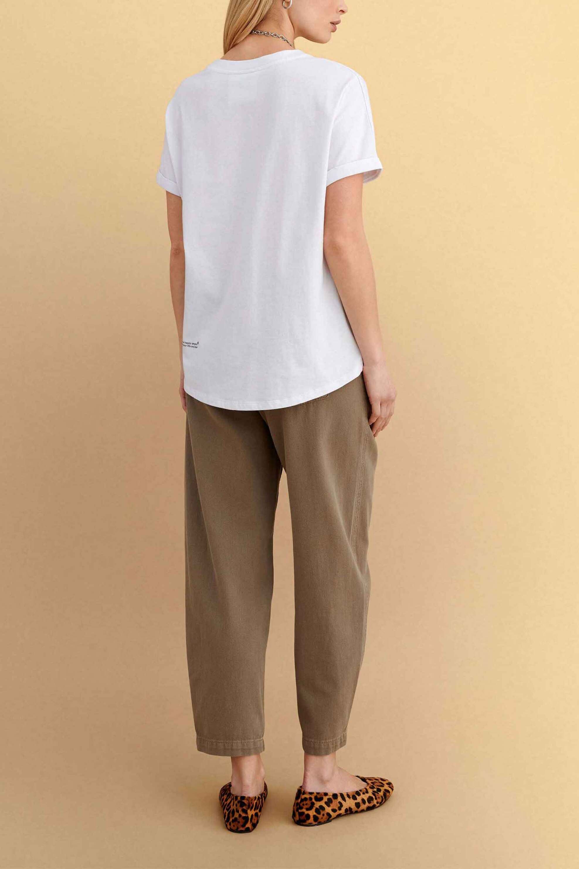Attrattivo Γυναικείο T-Shirt Μονόχρωμο με Κολιέ - 9923125 Λευκό