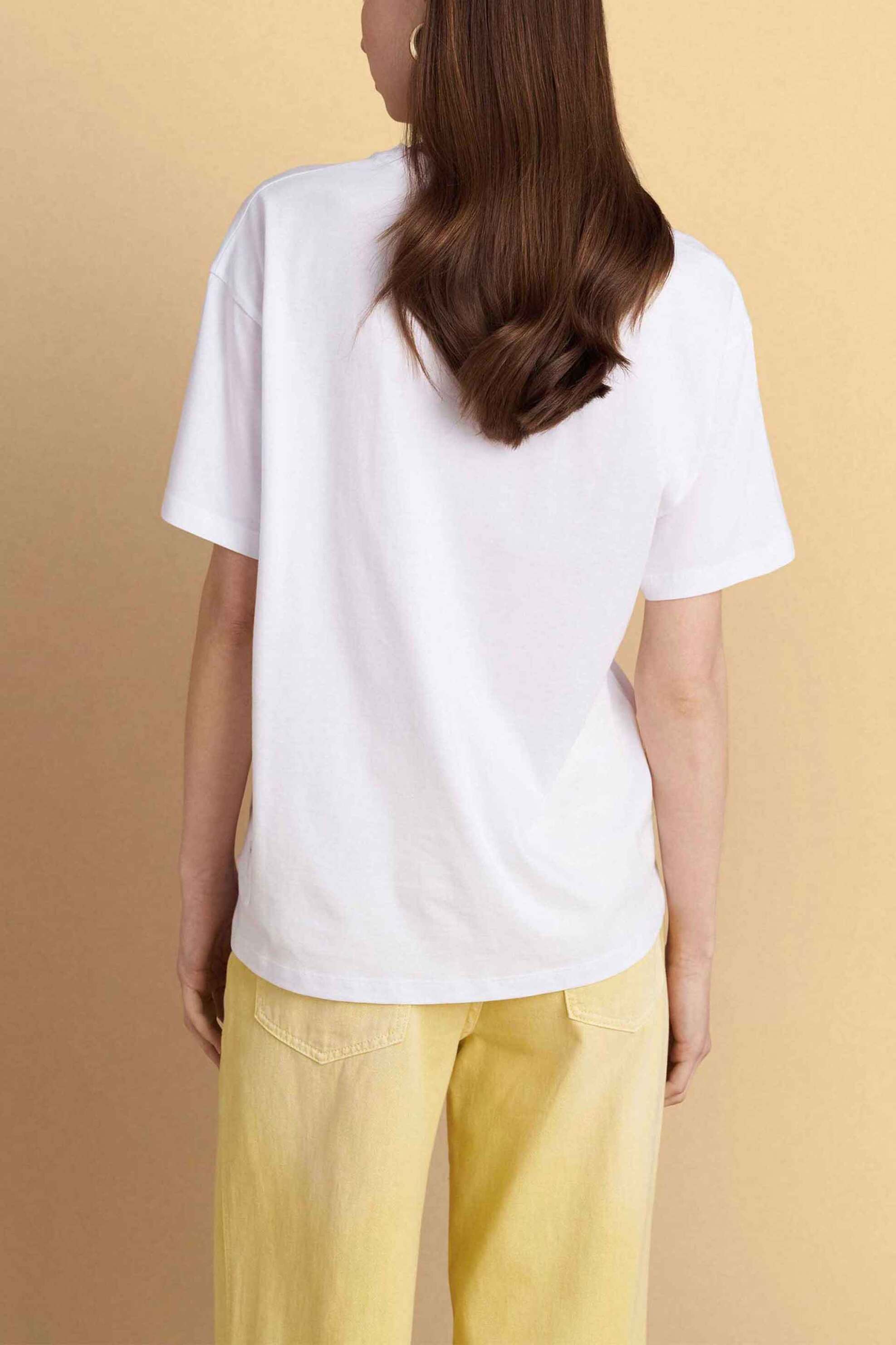 Attrativo Γυναικείο T-Shirt με Print - 9923151 Λευκό