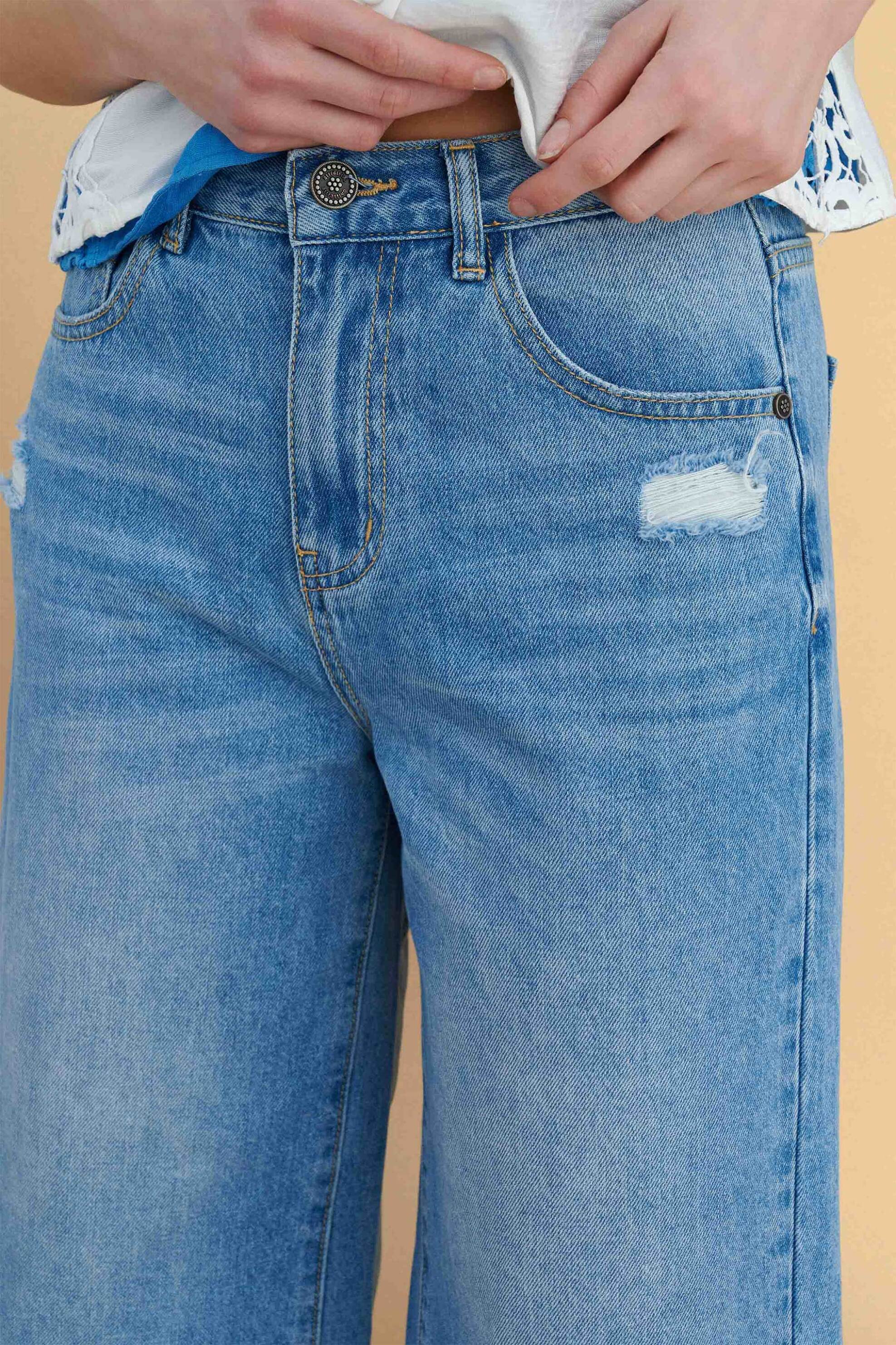 ATTRATTIVO Attrattivo γυναικεία denim βερμούδα - 9923094 Denim Blue - 2