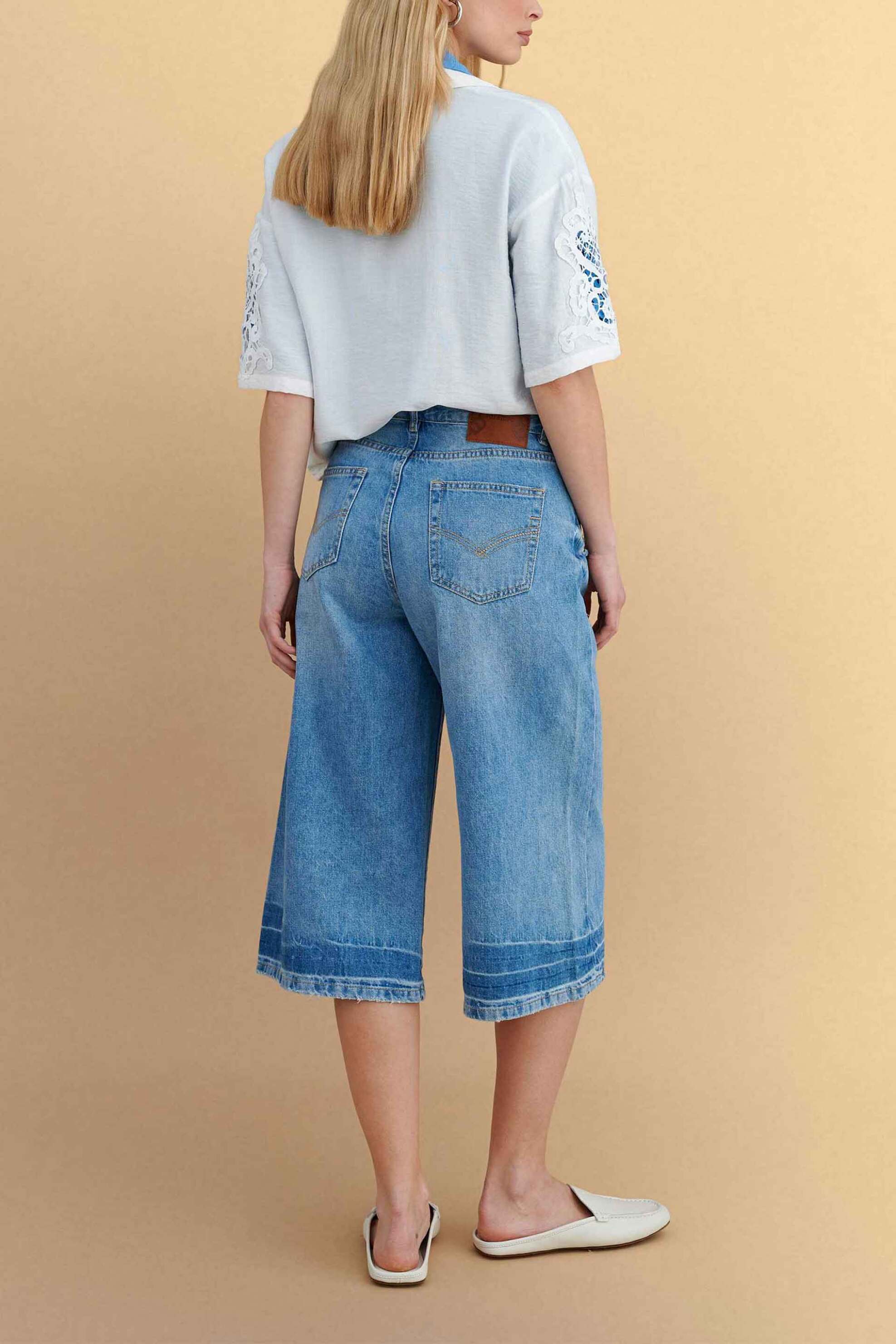 Attrattivo Γυναικεία Denim Βερμούδα - 9923094 Blue