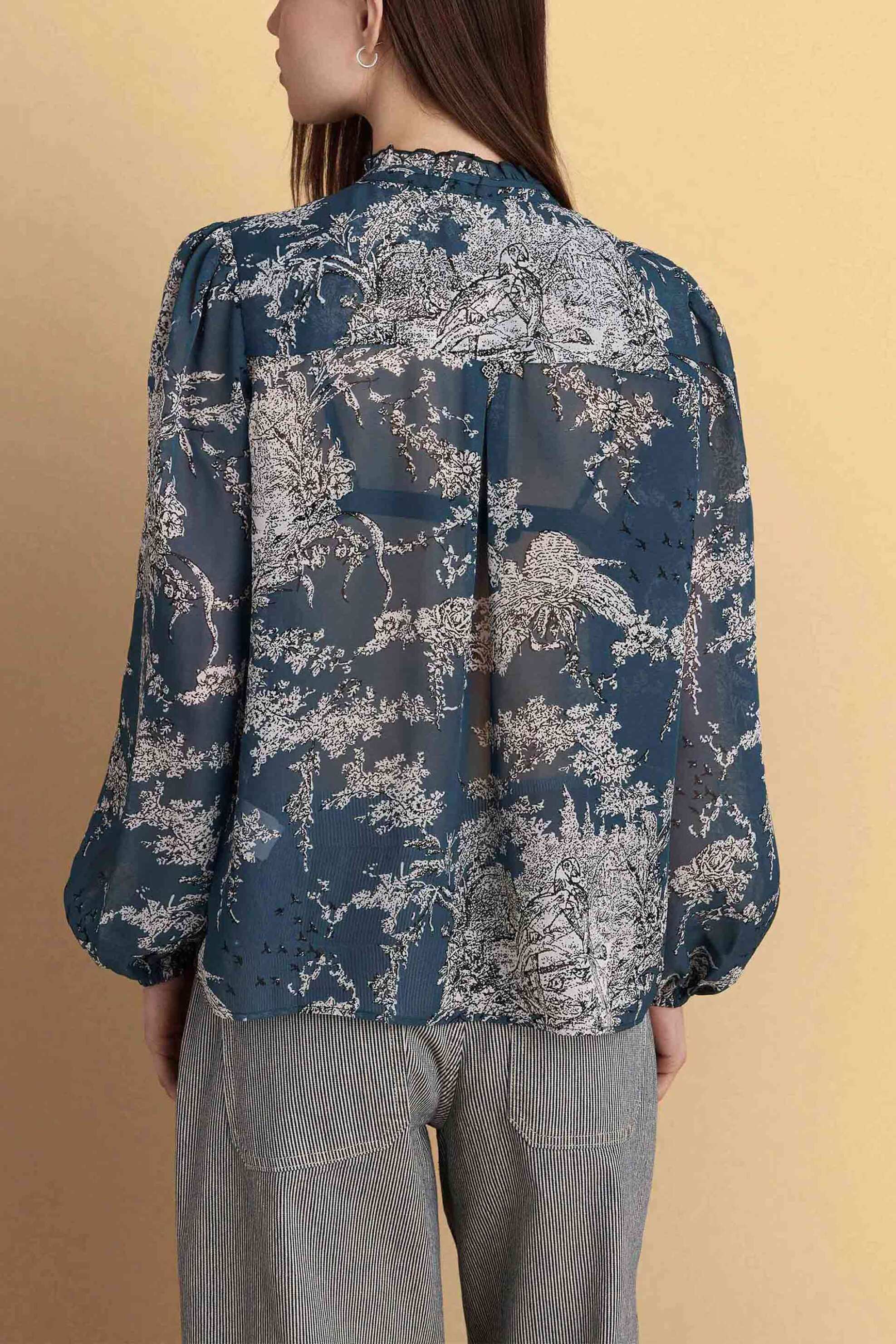 Attrativo Γυναικεία Μπλούζα με Abstract Print - 9923172 Μπλε