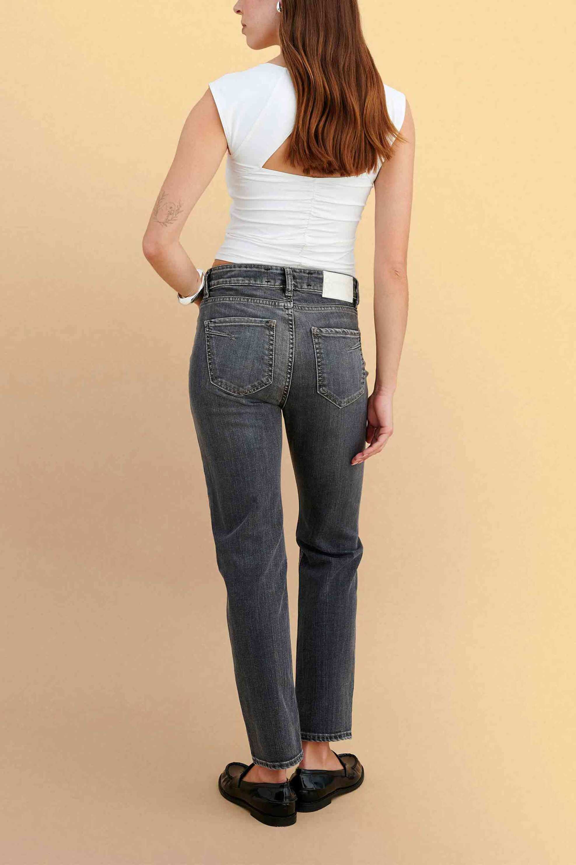 Attrattivo γυναικείο τζιν παντελόνι Skinny Fit - 9923038 Γκρι