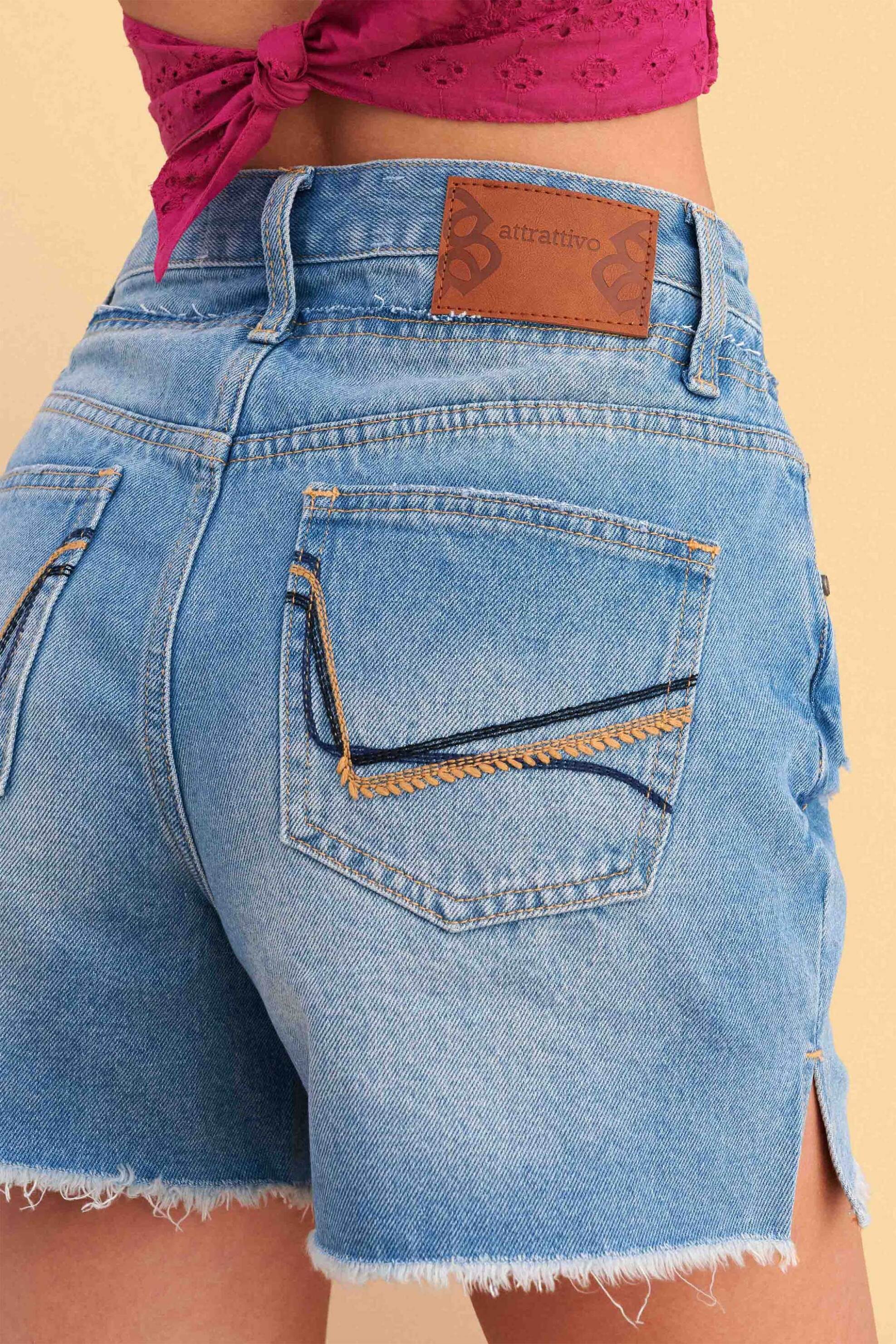 Attrattivo Γυναικείο Denim Σορτς - 9923080 Blue