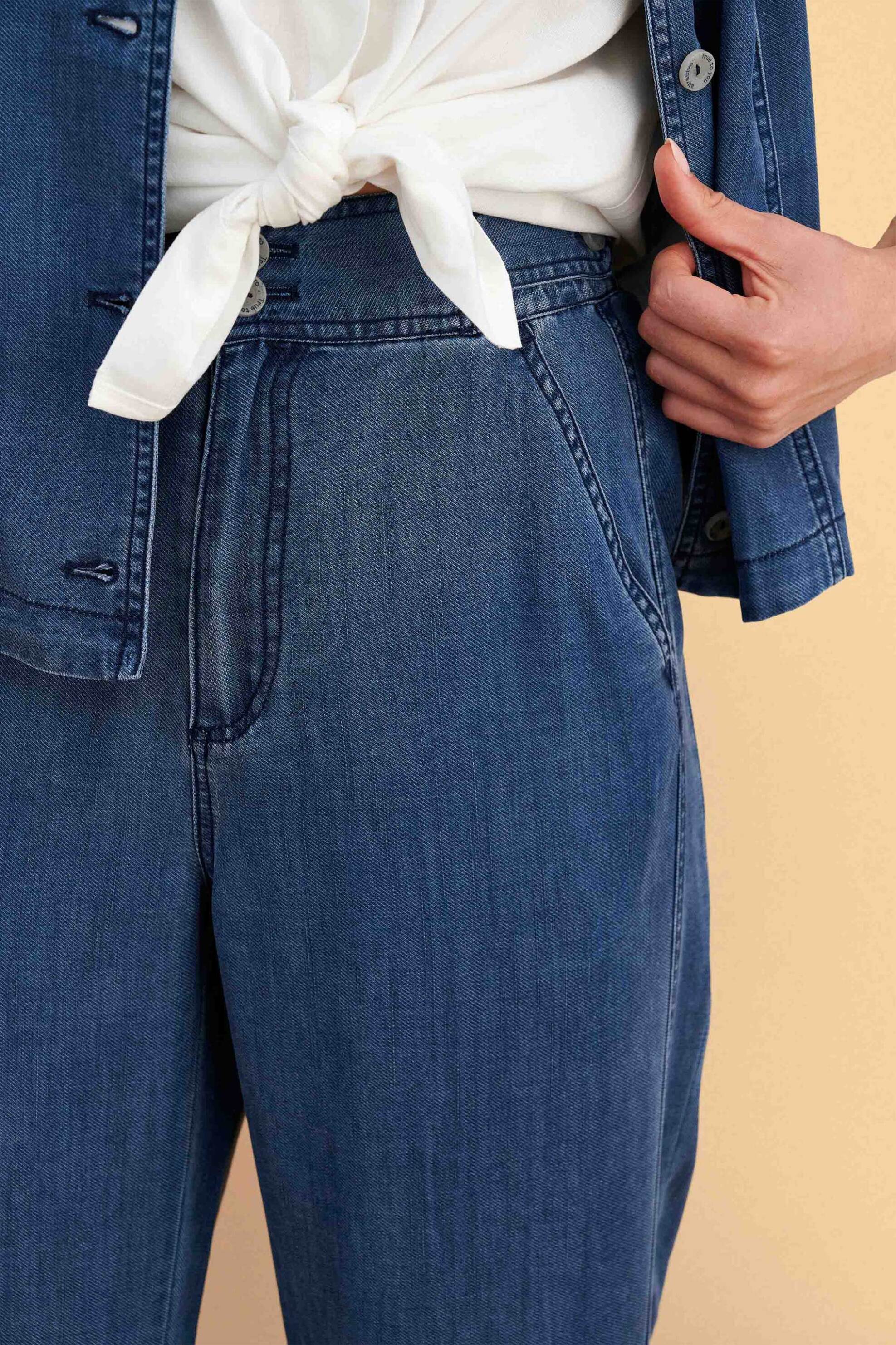ATTRATTIVO Attrativo γυναικείο τζιν παντελόνι Straight Fit - 9923101 Μπλε Σκούρο - 2
