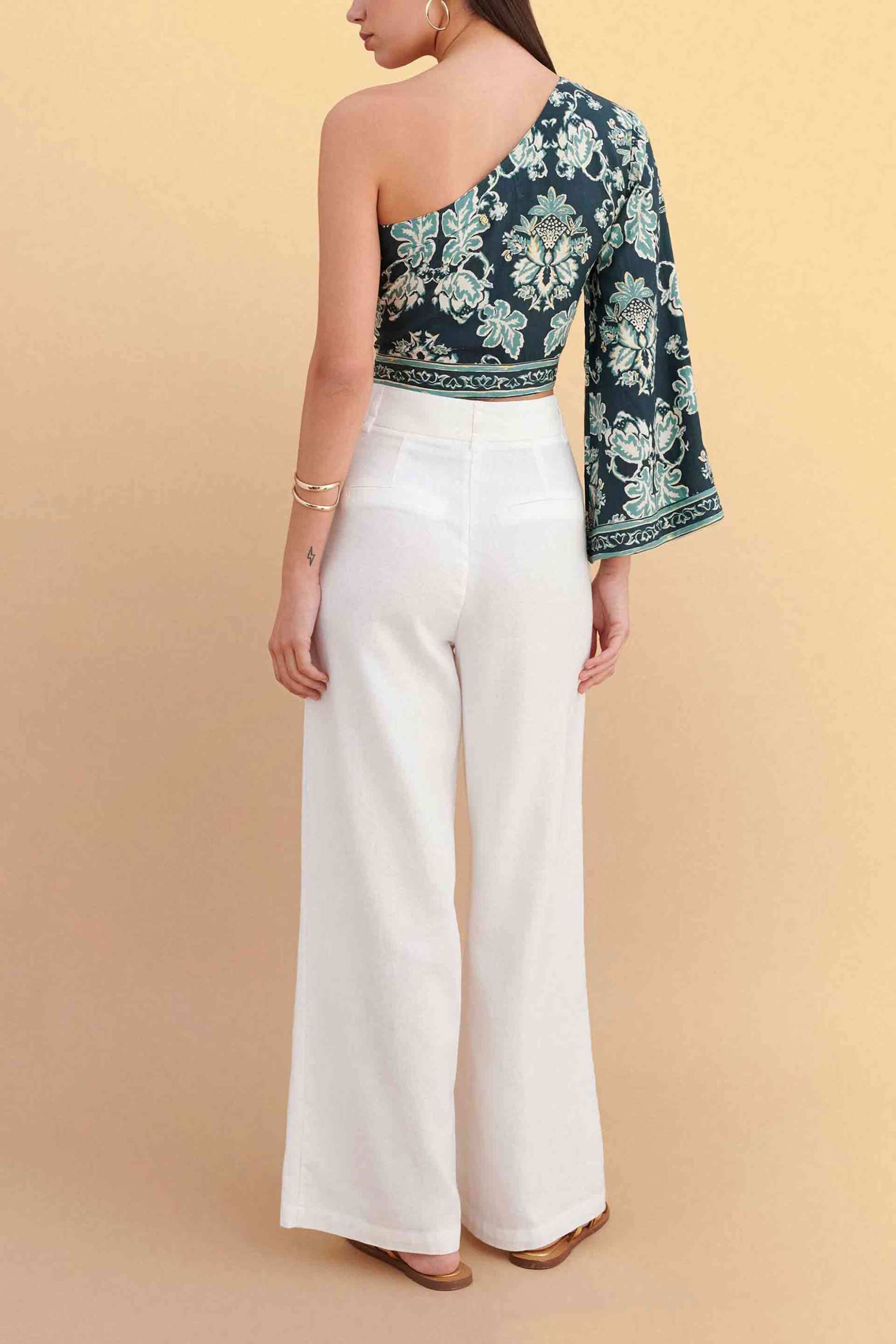 Attrativo Γυναικείο Τοπ με Floral Print - 9923320 Πράσινο