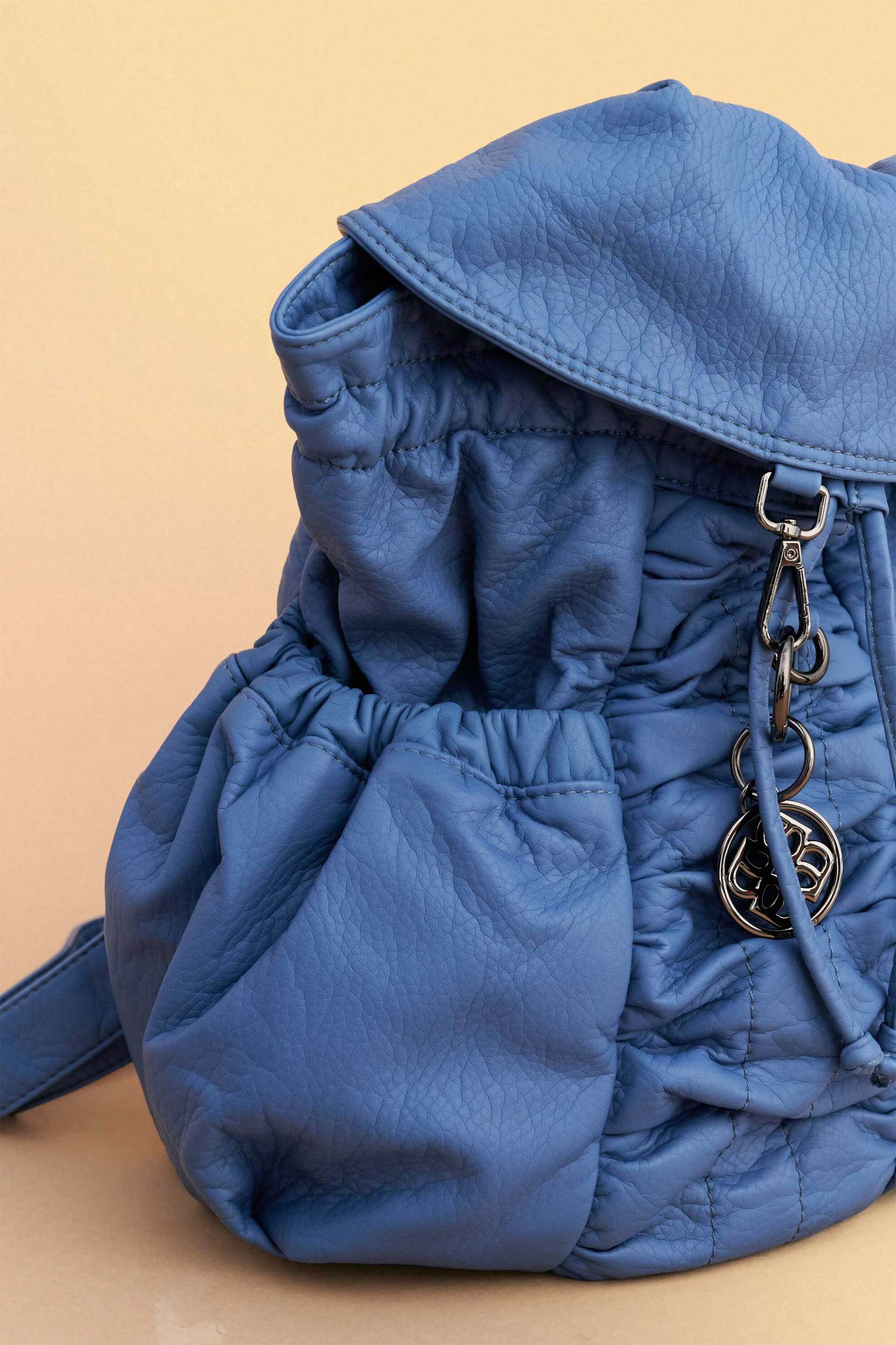 Attrattivo γυναικείο backpack μονόχρωμο - 9T23450 Μπλε