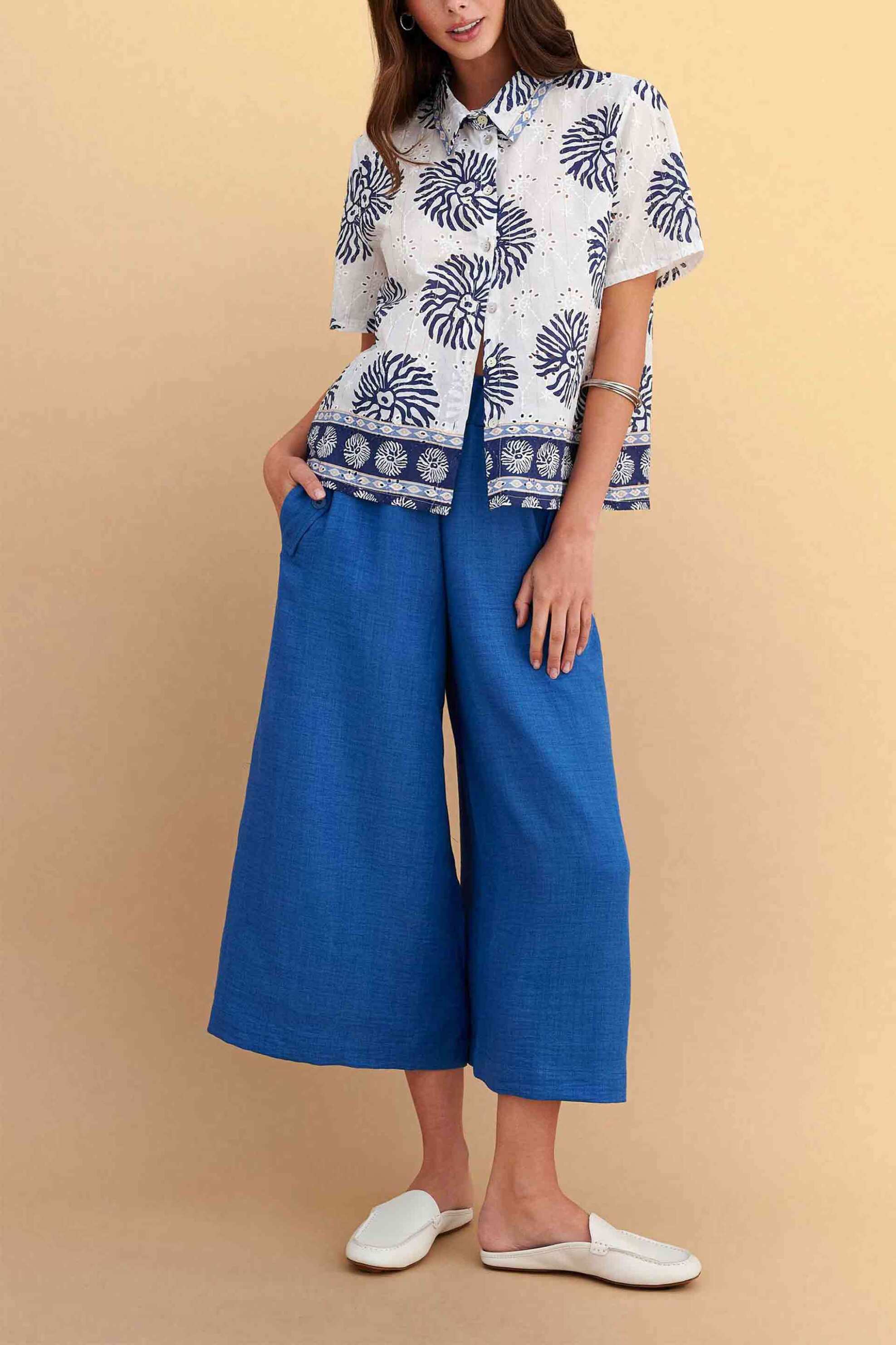 ATTRATTIVO Attrativo γυναικείο πουκάμισο με floral print - 9924390 Λευκό - 2