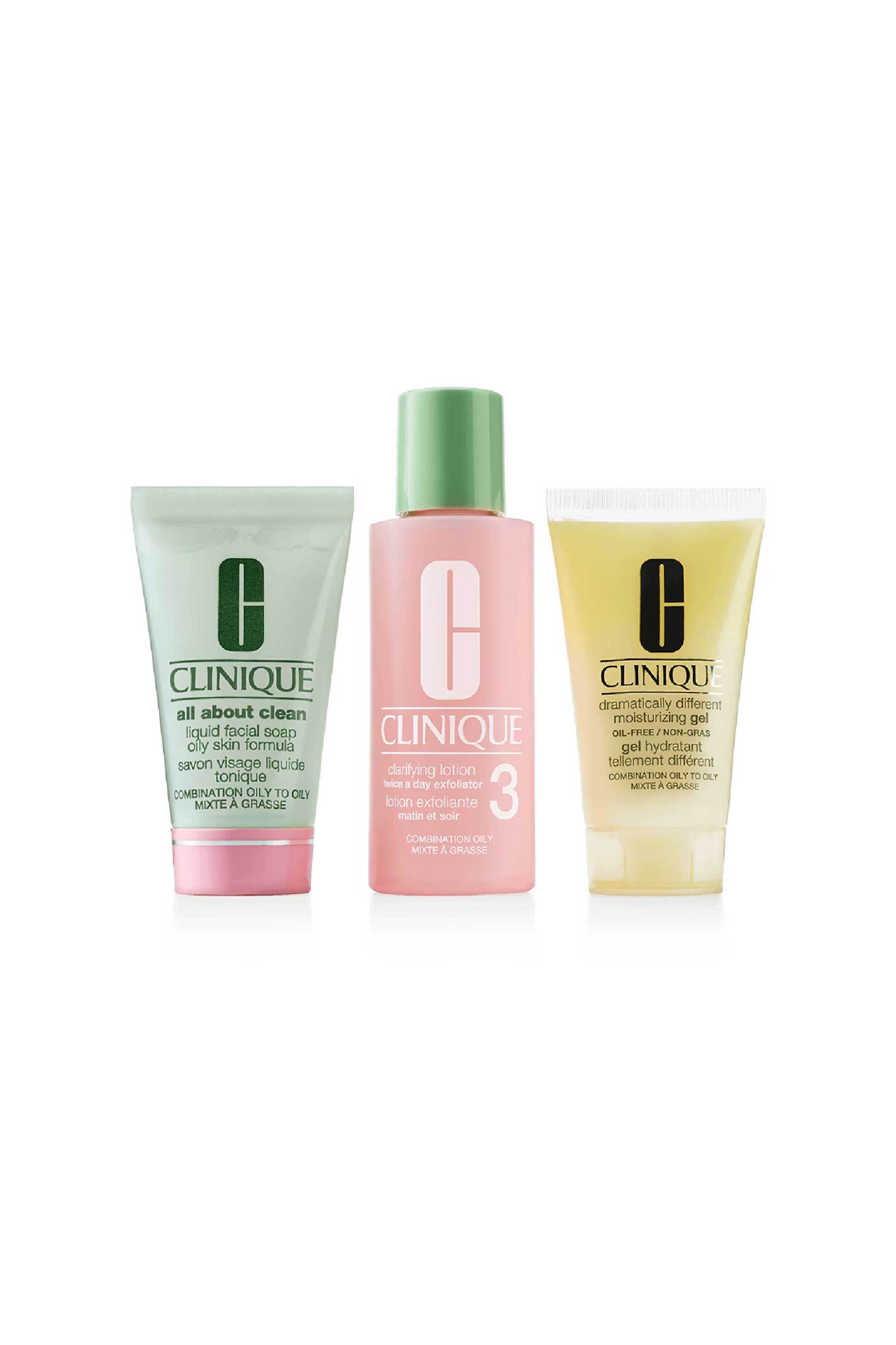 CLINIQUE Clinique Skin School Supplies: Cleanser Refresher Course Skincare Set for Oily Skin Types (Type 3 & 4) - V5P8010000