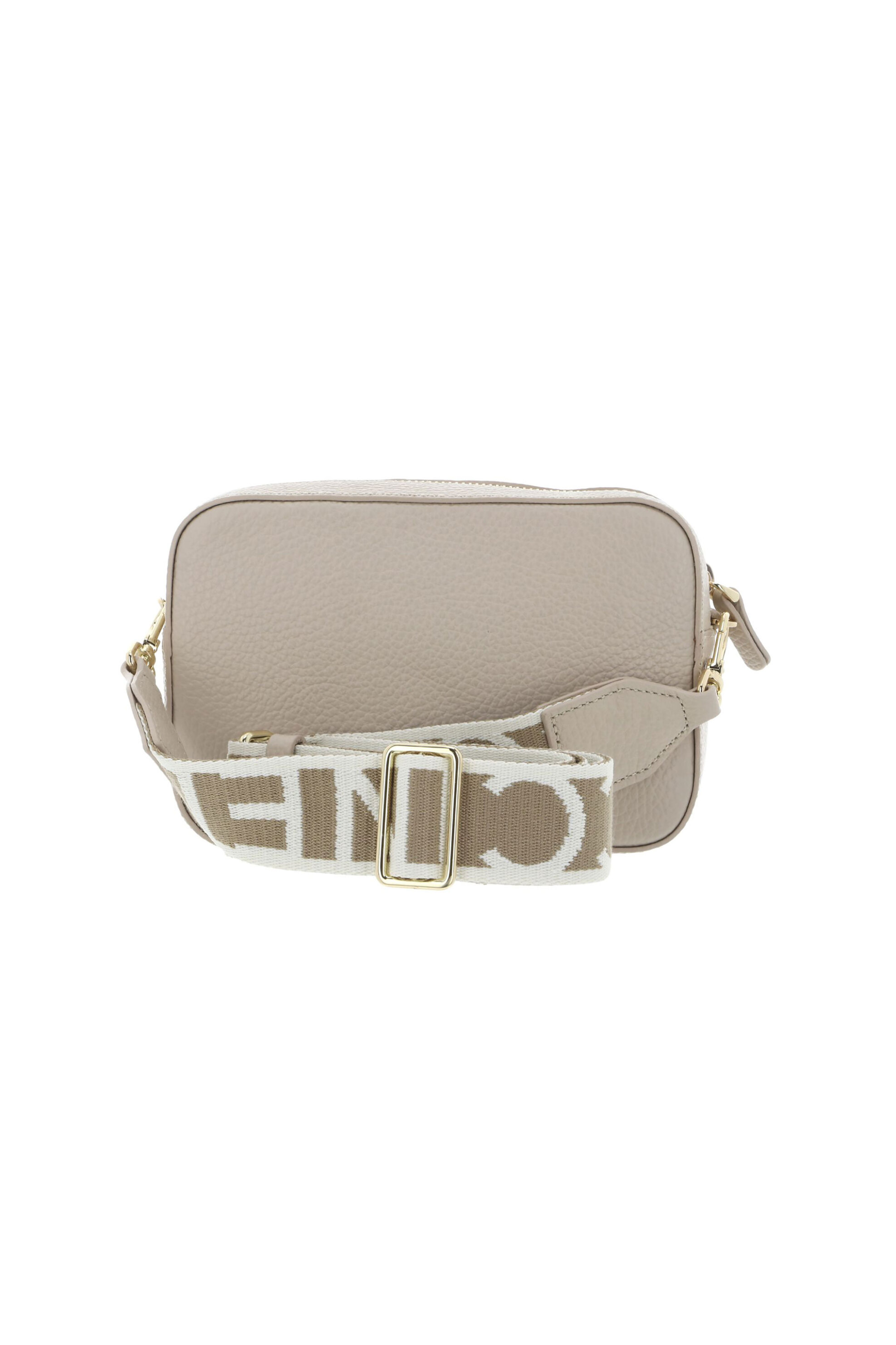 Coccinelle Γυναικεία Δερμάτινη Τσάντα Crossbody με Μεταλλικό Λογότυπο Tebe - E5Mn5-55I101 Μπεζ