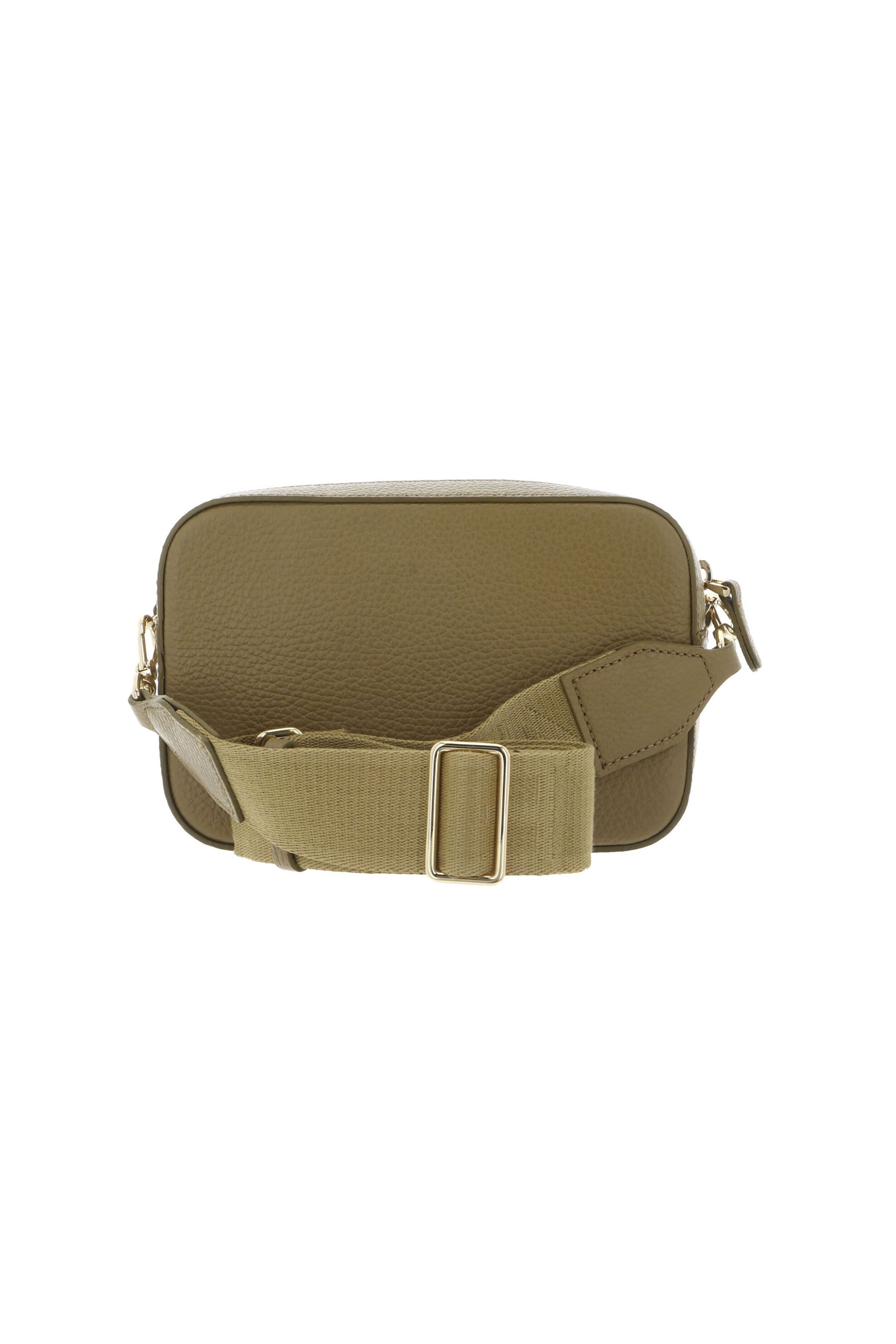 Coccinelle Γυναικεία Δερμάτινη Τσάντα Crossbody με Μεταλλικό Λογότυπο Tebe - E5Mn5-55I101 Λαδί