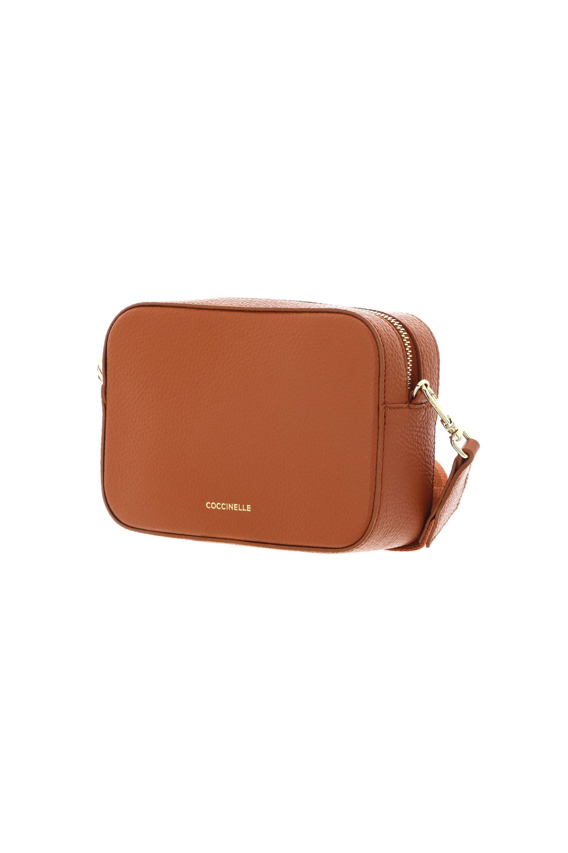 COCCINELLE Coccinelle γυναικεία δερμάτινη τσάντα crossbody με μεταλλικό λογότυπο "Tebe" - E5MN5-55I101 Ταμπά - 2