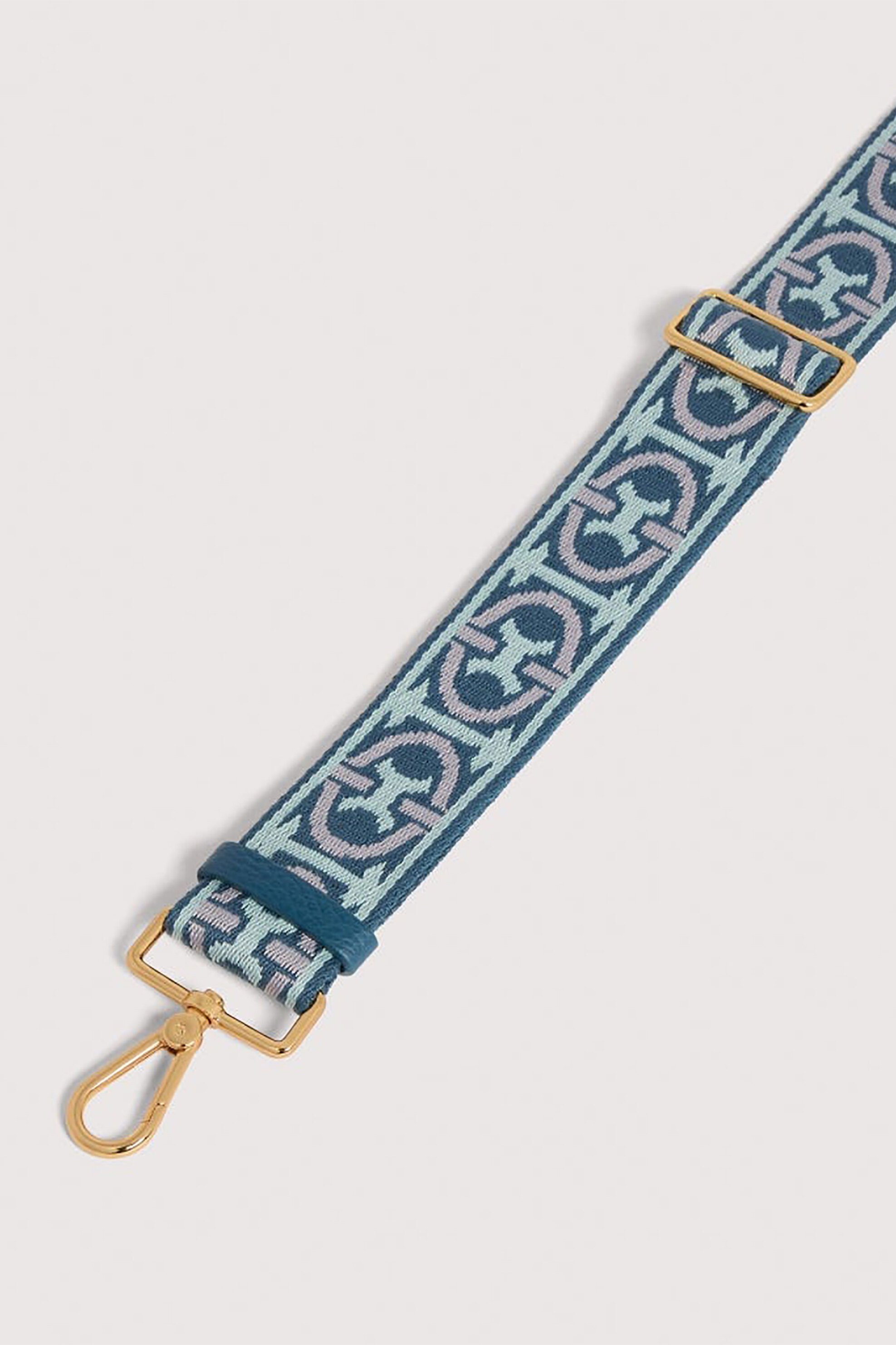 Coccinelle Ιμάντας Τσάντας Ρυθμιζόμενος με Contrast Monogram Print Και Δερμάτινη Θηλιά - E3N24-682521 Μπλε