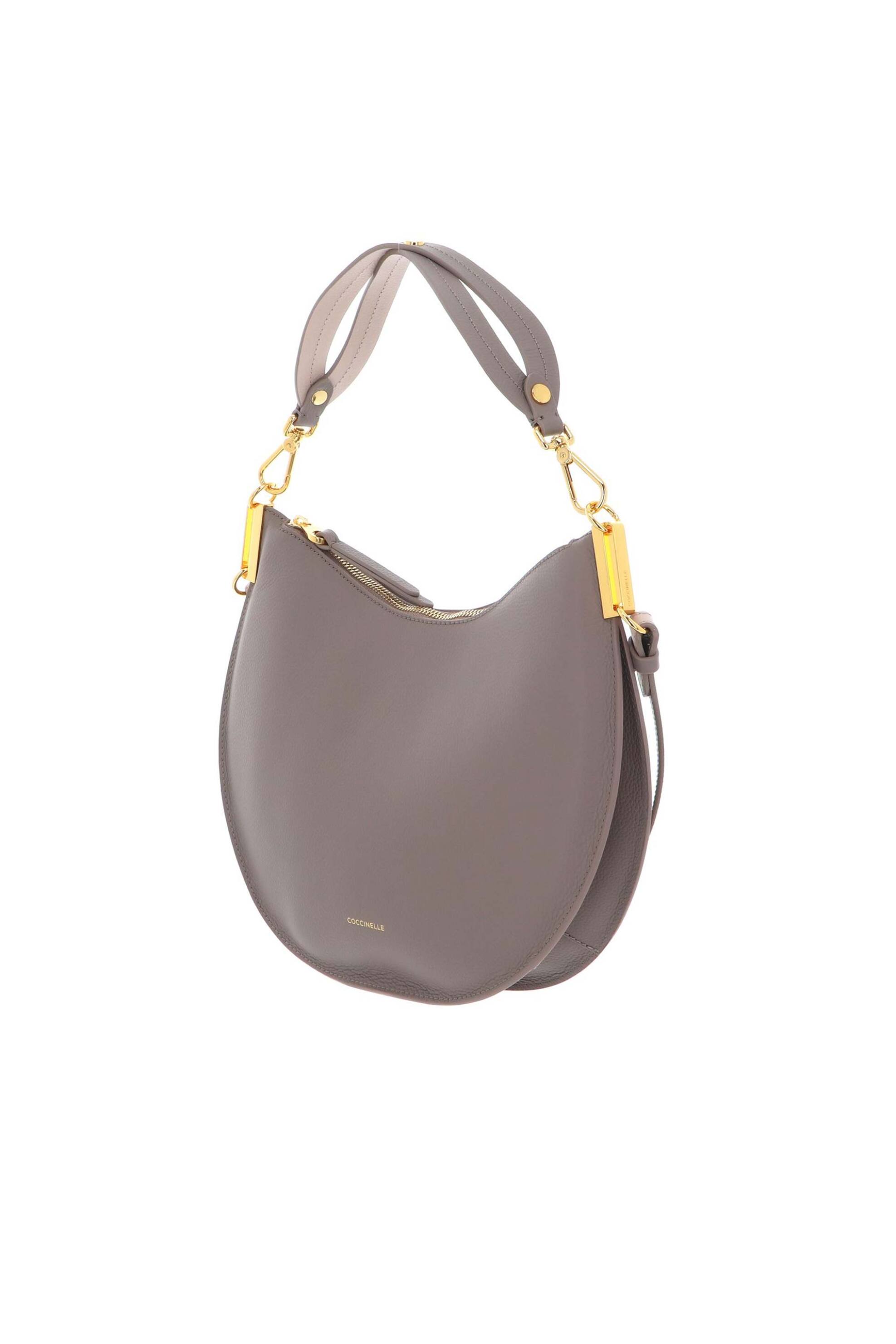 Coccinelle γυναικεία δερμάτινη τσάντα ώμου "Sunup Medium" - E1QKF-130201 Καφέ Ανοιχτό φωτογραφία