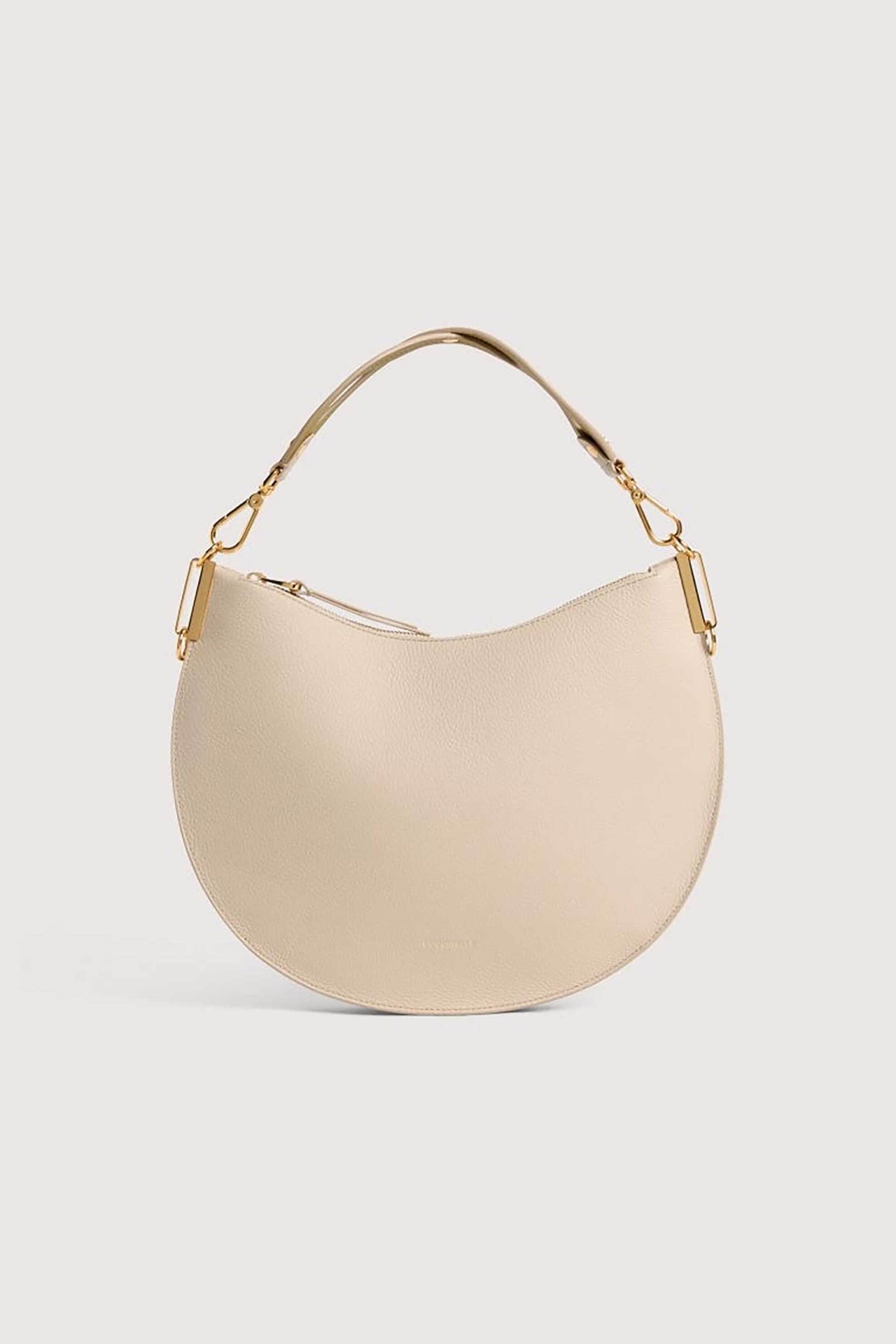 Coccinelle γυναικεία δερμάτινη τσάντα ώμου "Sunup Medium" - E1QKF-130201 Μπεζ