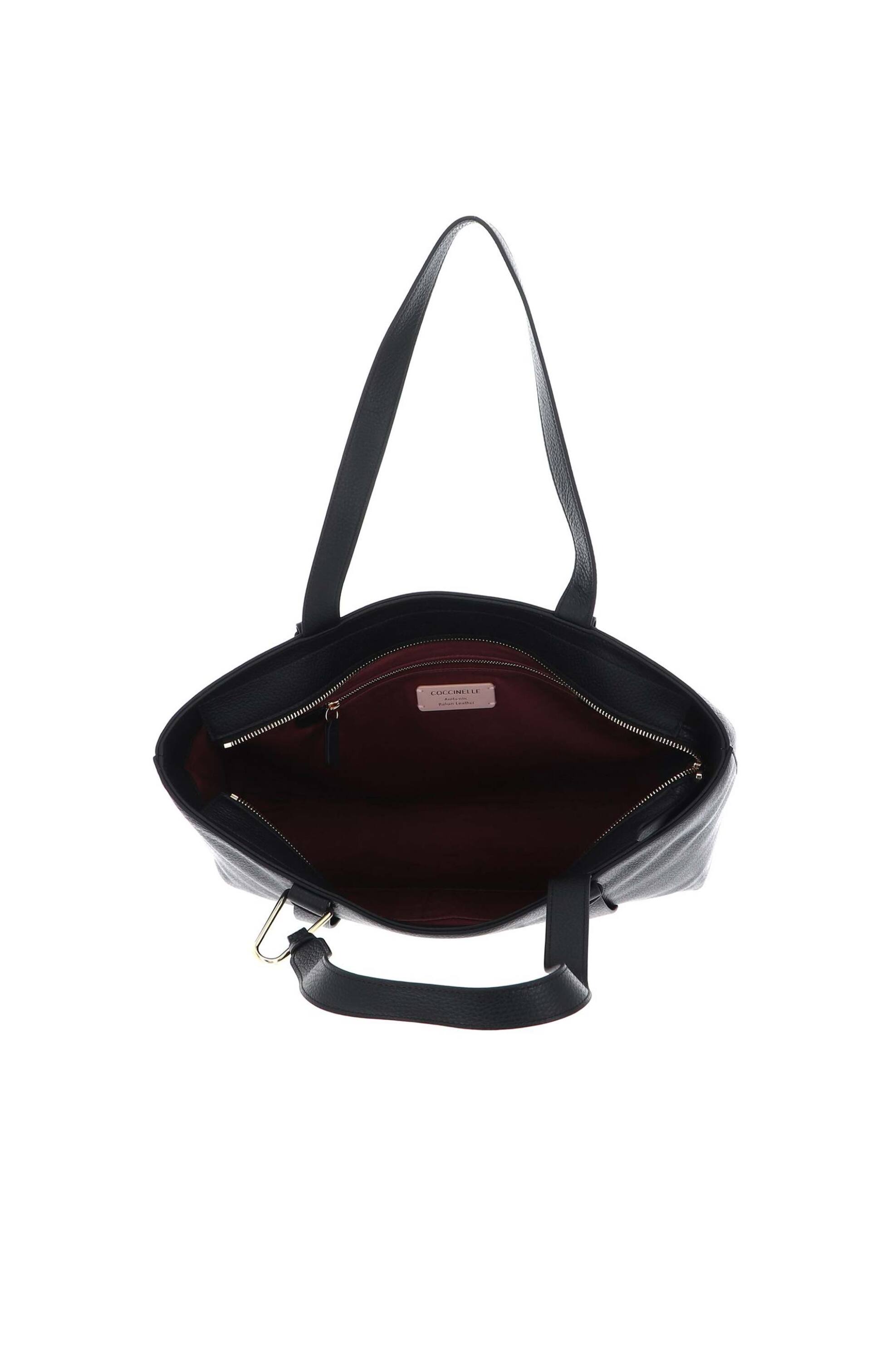 Coccinelle γυναικεία δερμάτινη τσάντα ώμου "Malory" - E1R1K-110101 Μαύρο φωτογραφία