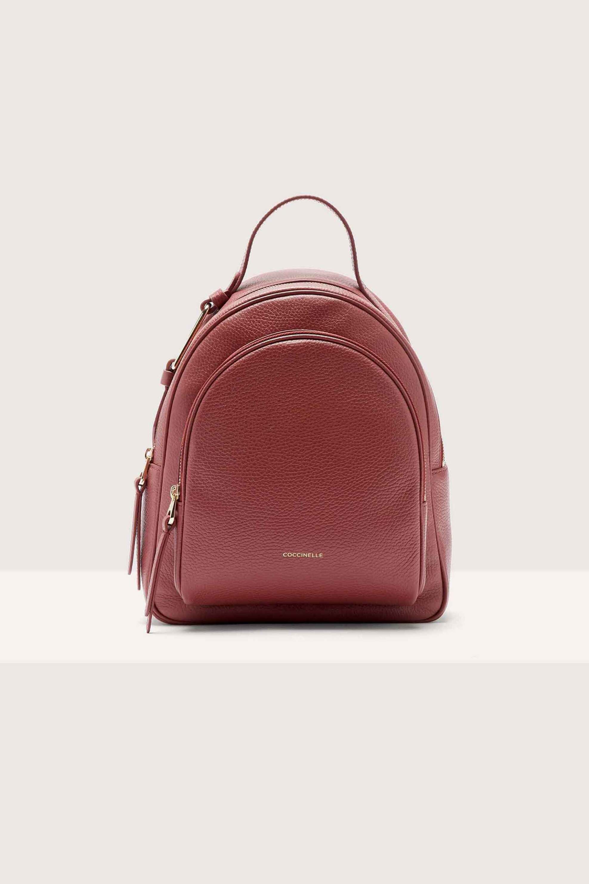 COCCINELLE Coccinelle γυναικείο δερμάτινο backpack "Malory" - E1R1K-140201 Μπορντό